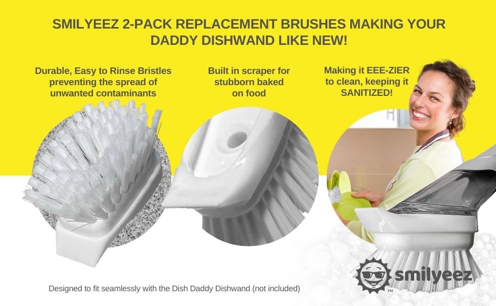 Scrub Daddy Dish Daddy Brush Refills by Smilyeez 9