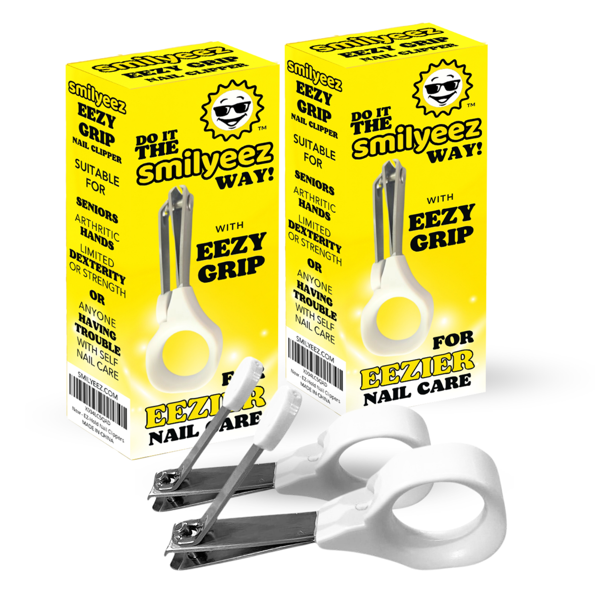 Original Smilyeez EEZY Grip Nail Clippers. EEZY to HOLD Hard to Drop