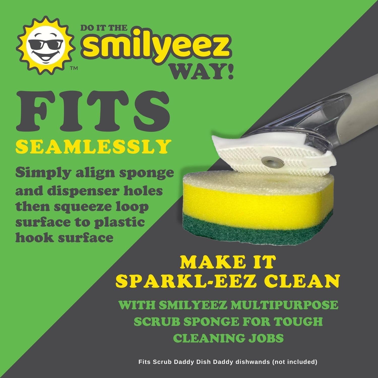 Smilyeez Heavy Duty Refill for Scrub Daddy Dish Daddy 3