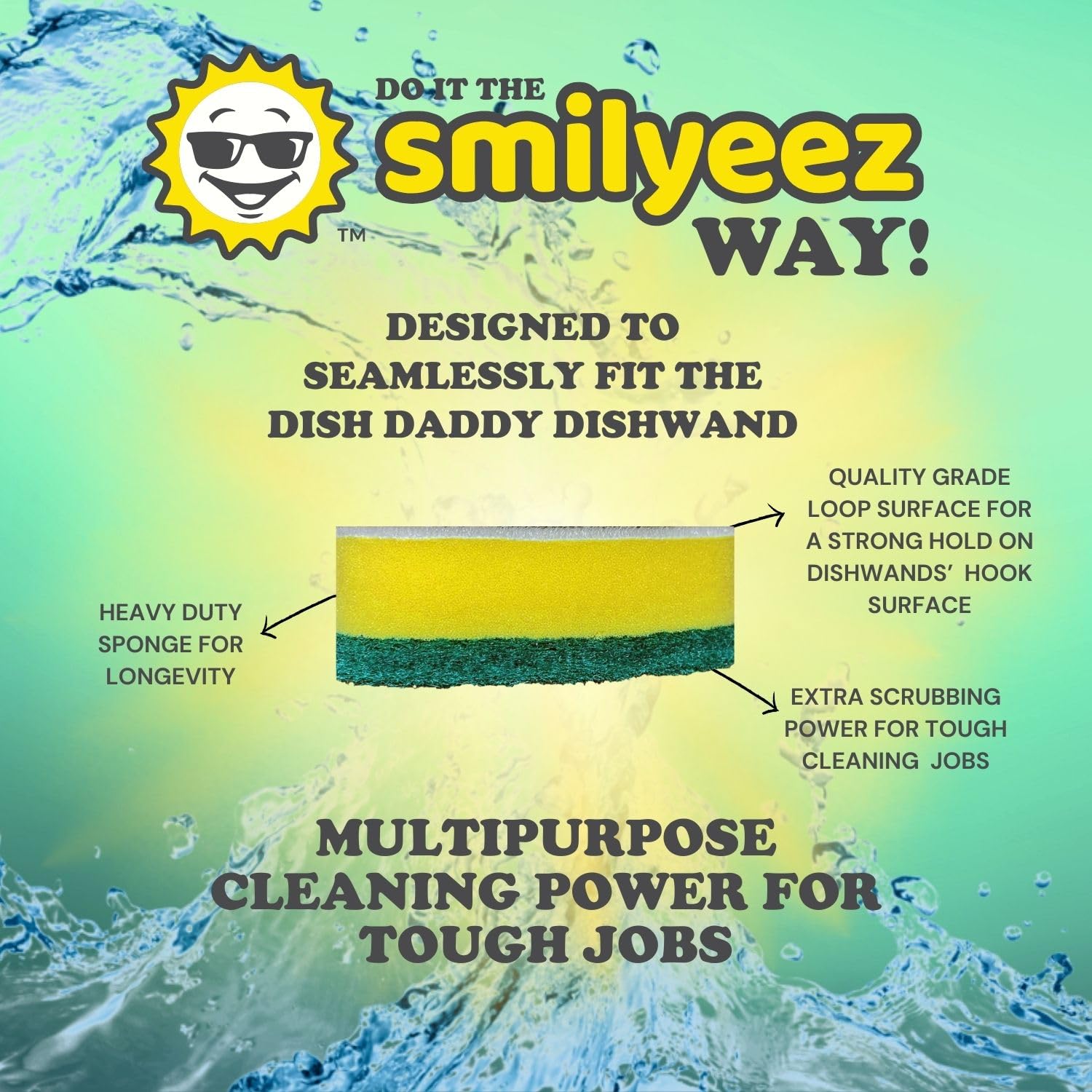 Smilyeez Heavy Duty Refill for Scrub Daddy Dish Daddy 4