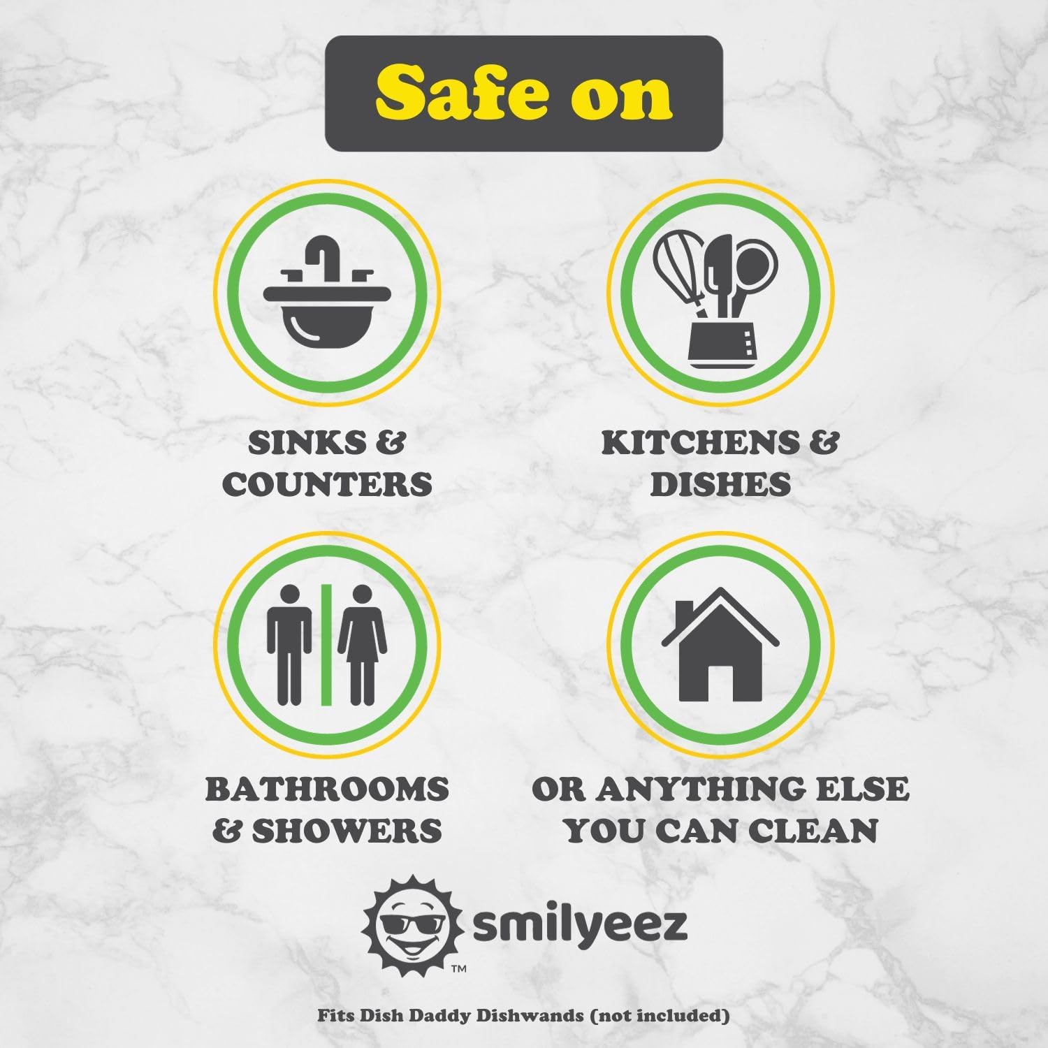 Smilyeez Refills/Replacement Brushes for use with Dish Daddy® - Easy to Install