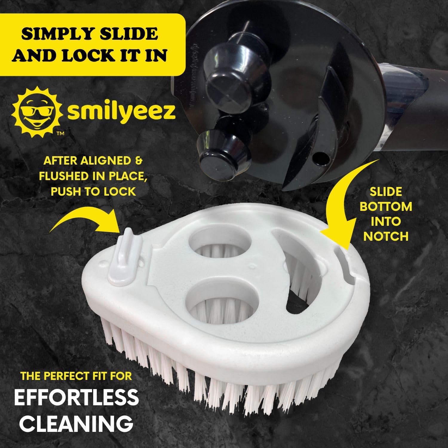 Smiling Handle and Teardrop Shaped Heavy-Duty Scrubber (Combo)