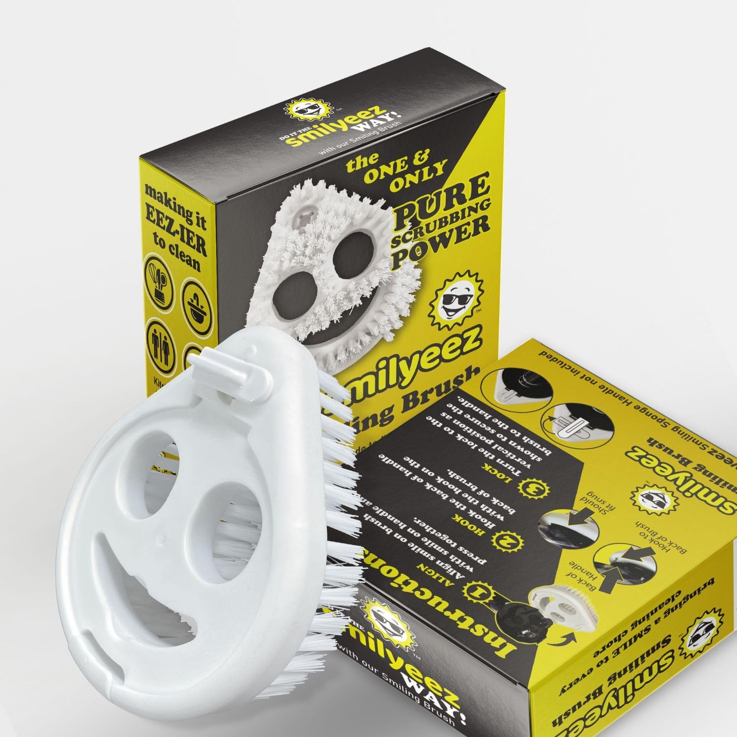 Smiling Handle and Teardrop Shaped Heavy-Duty Scrubber (Combo)