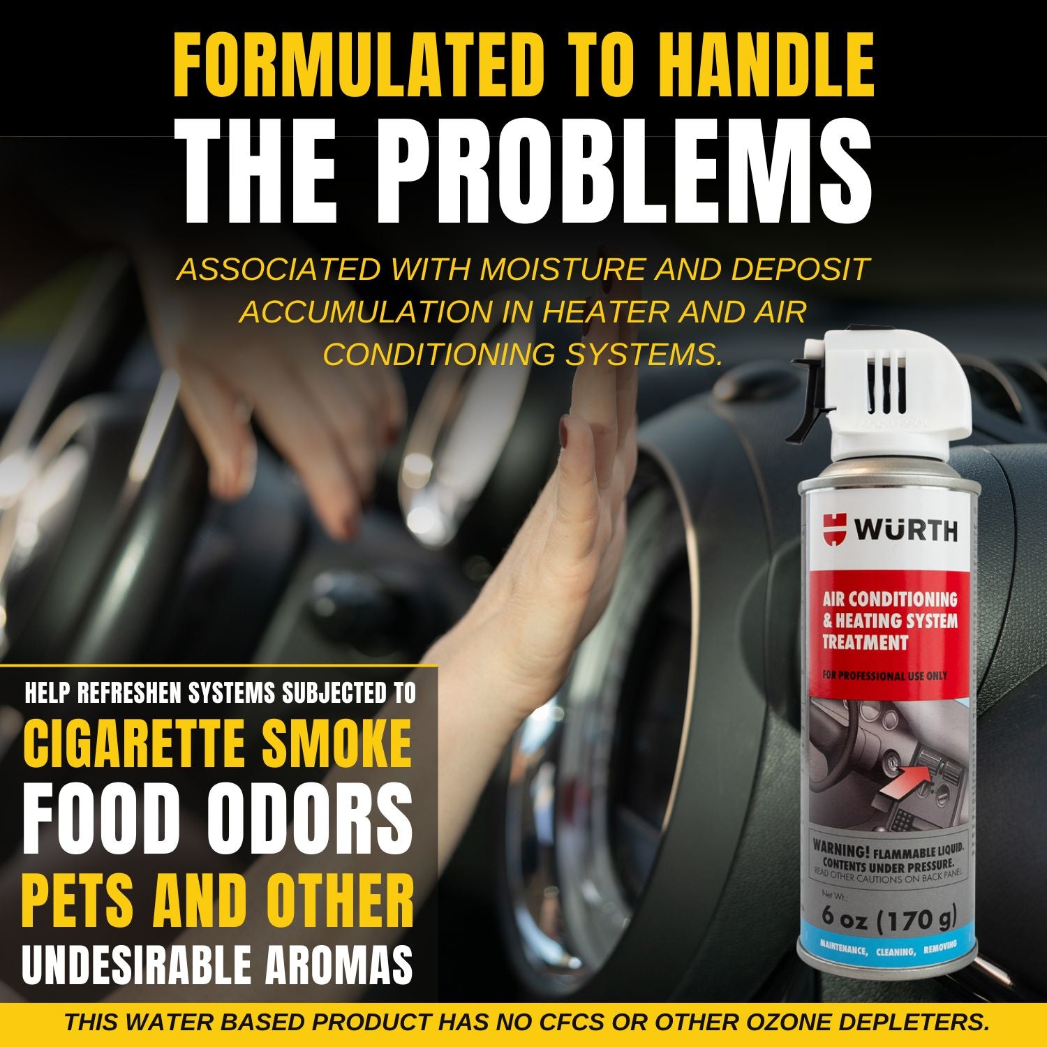 Wurth A/C & Heating System Treatment 6 Oz with Smilyeez Pocket Screwdriver