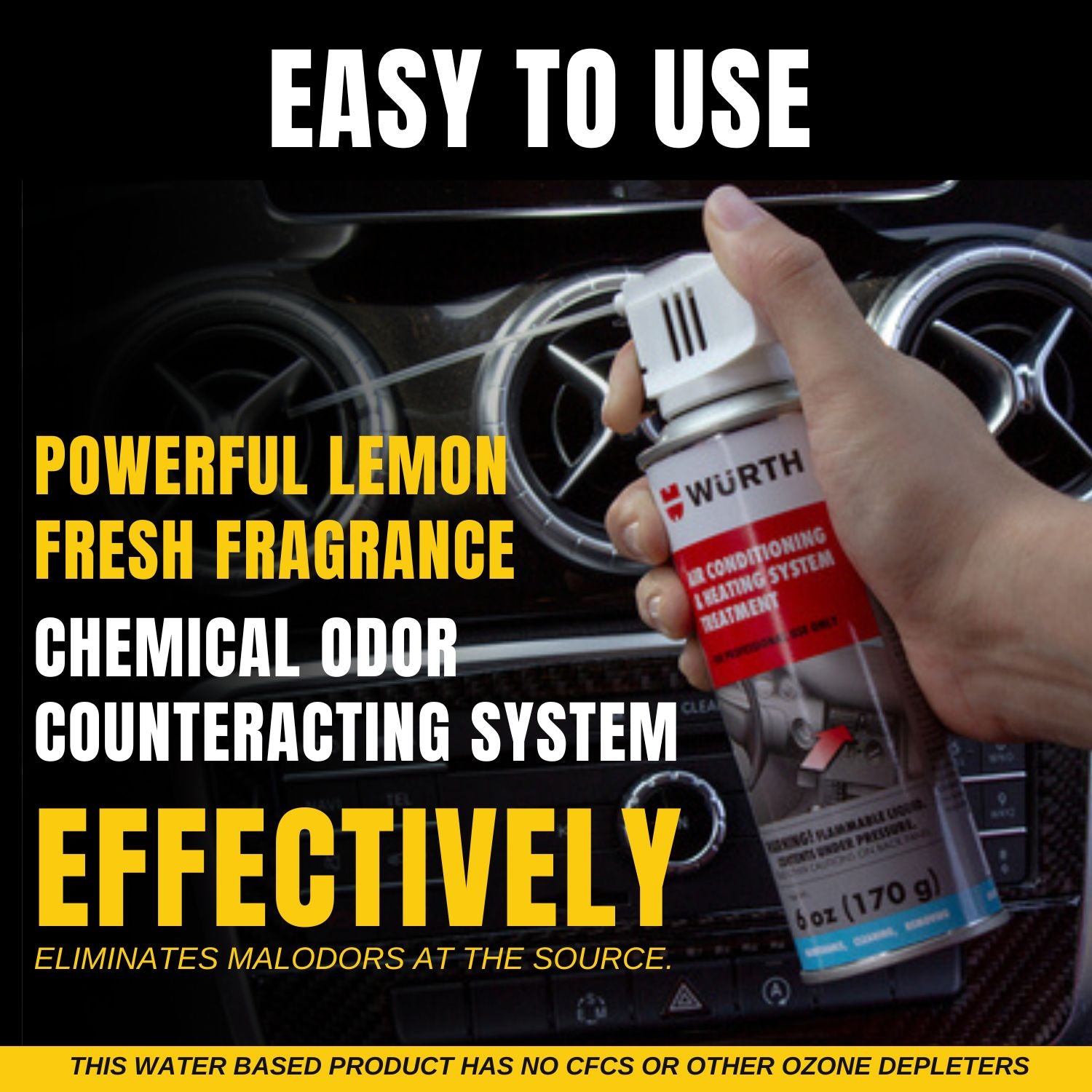 Wurth A/C & Heating System Treatment 6 Oz with Smilyeez Pocket Screwdriver