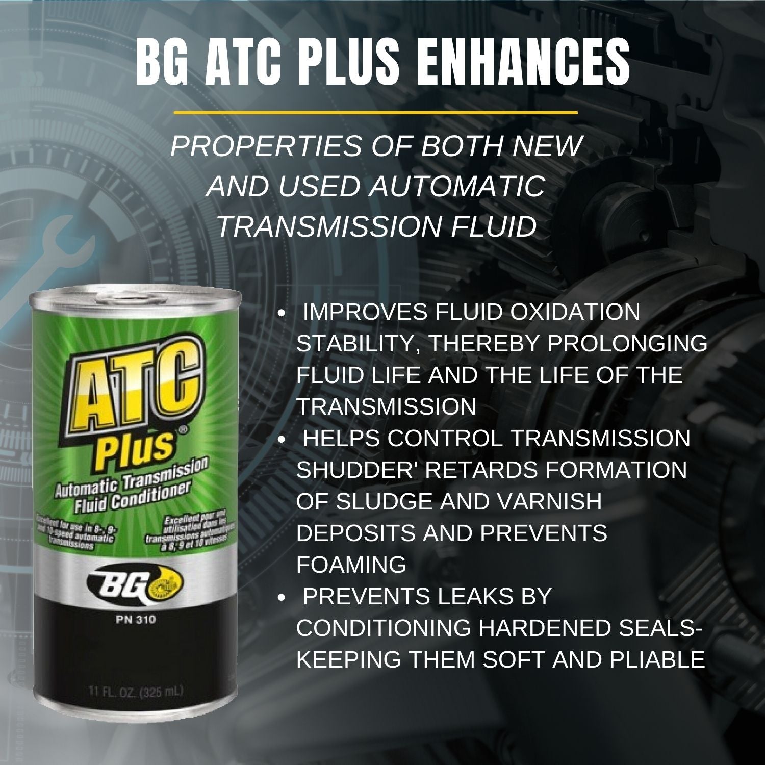BG ATC 310 Automatic Transmission Conditioner Infographic