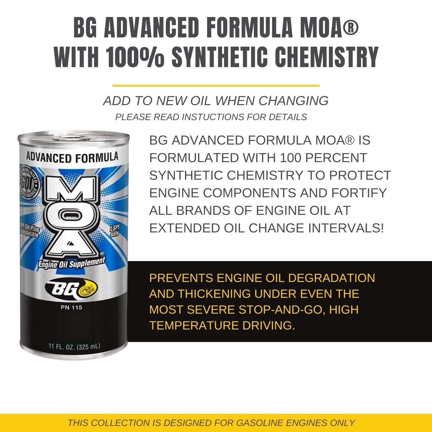 BG MOA PN 115 & EPR PN 109 Engine Performance Restoration & Motor OIl Additive With a Pocket Screwdriver