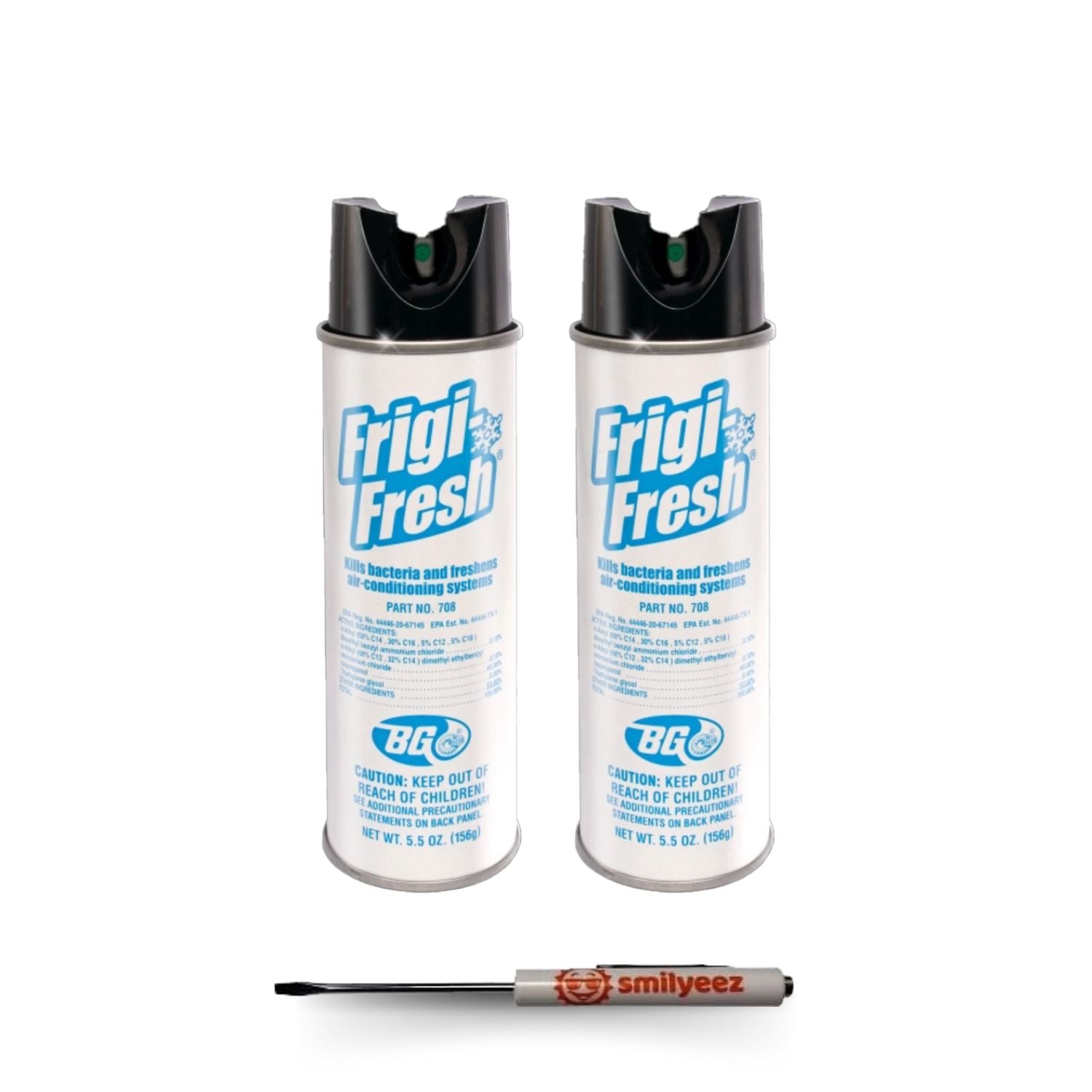 BG Frigi-Fresh Automotive Air Conditioning Cleaner and Freshener (5.5 oz.) PN 708 - With Pocket Screwdriver