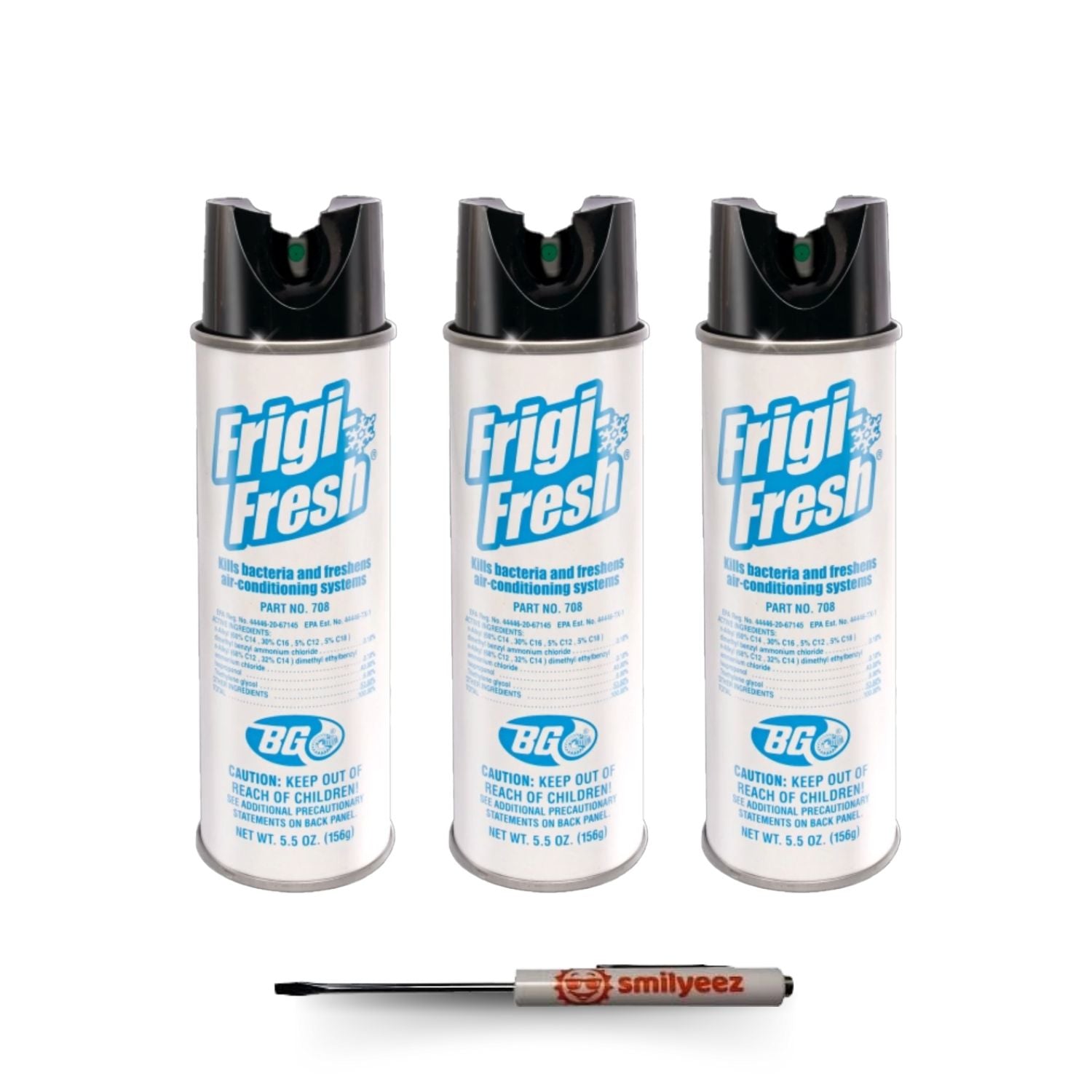 BG Frigi-Fresh Automotive Air Conditioning Cleaner and Freshener (5.5 oz.) PN 708 - With Pocket Screwdriver