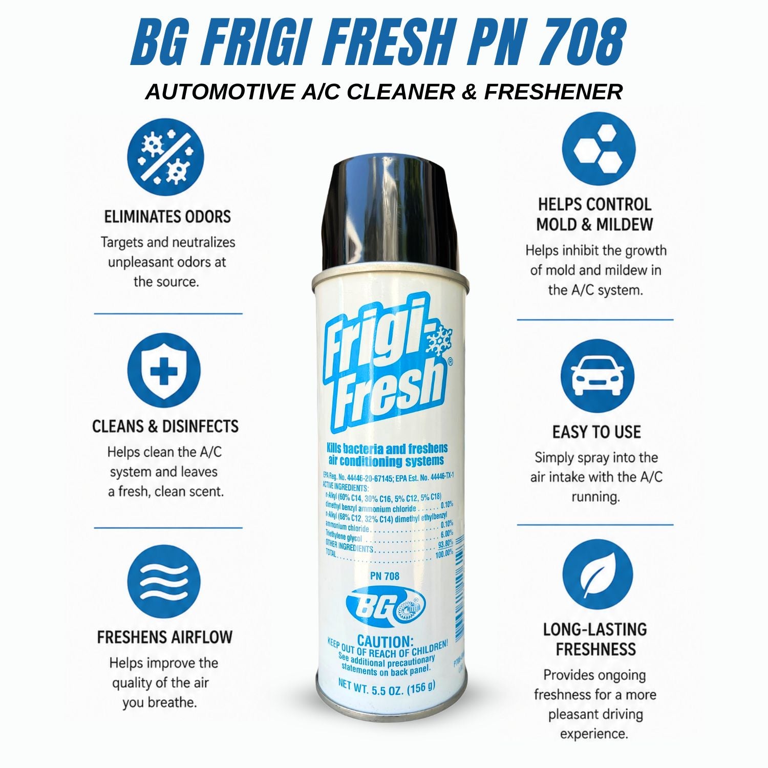 BG Frigi Clean KIt - Frigi Fresh PN 708 Infographic