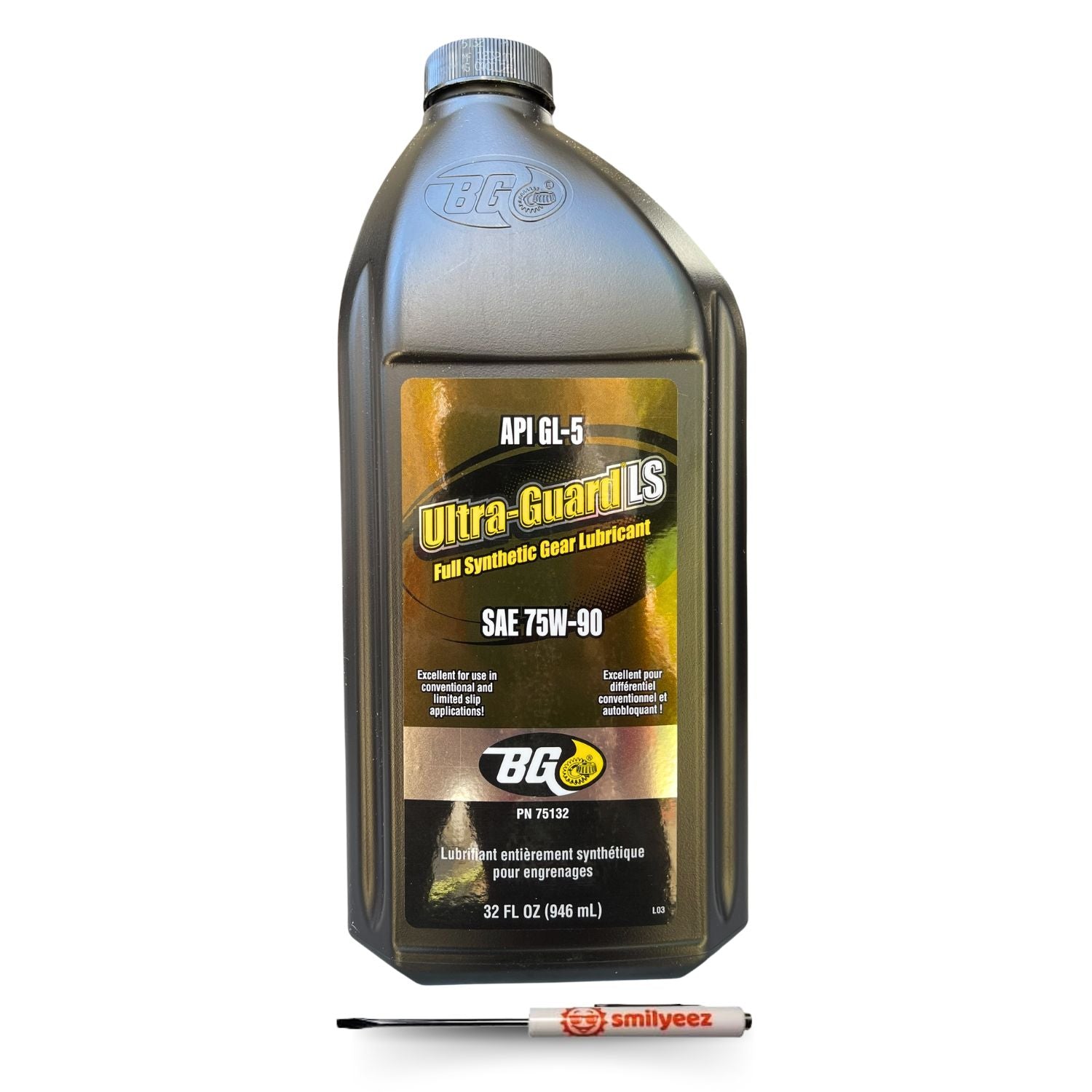 BG Ultra-Guard LS Full Synthetic Gear Lubricant SAE 75W-90 PN 75132 with Pocket Screwdriver