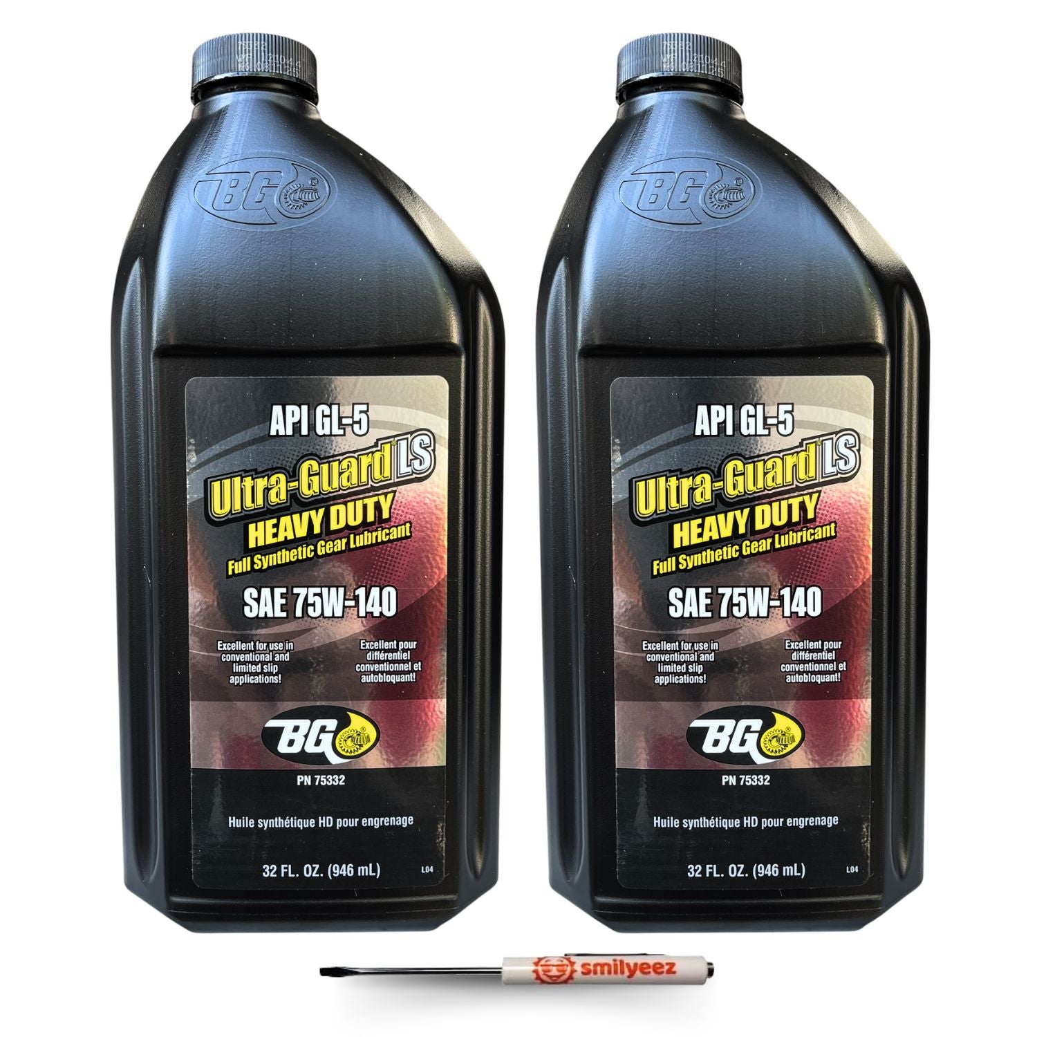 BG Ultra-Guard LS Heavy Duty Gear Lubricant PN 75332 Synthetic SAE 75W-140 With Pocket Screwdriver