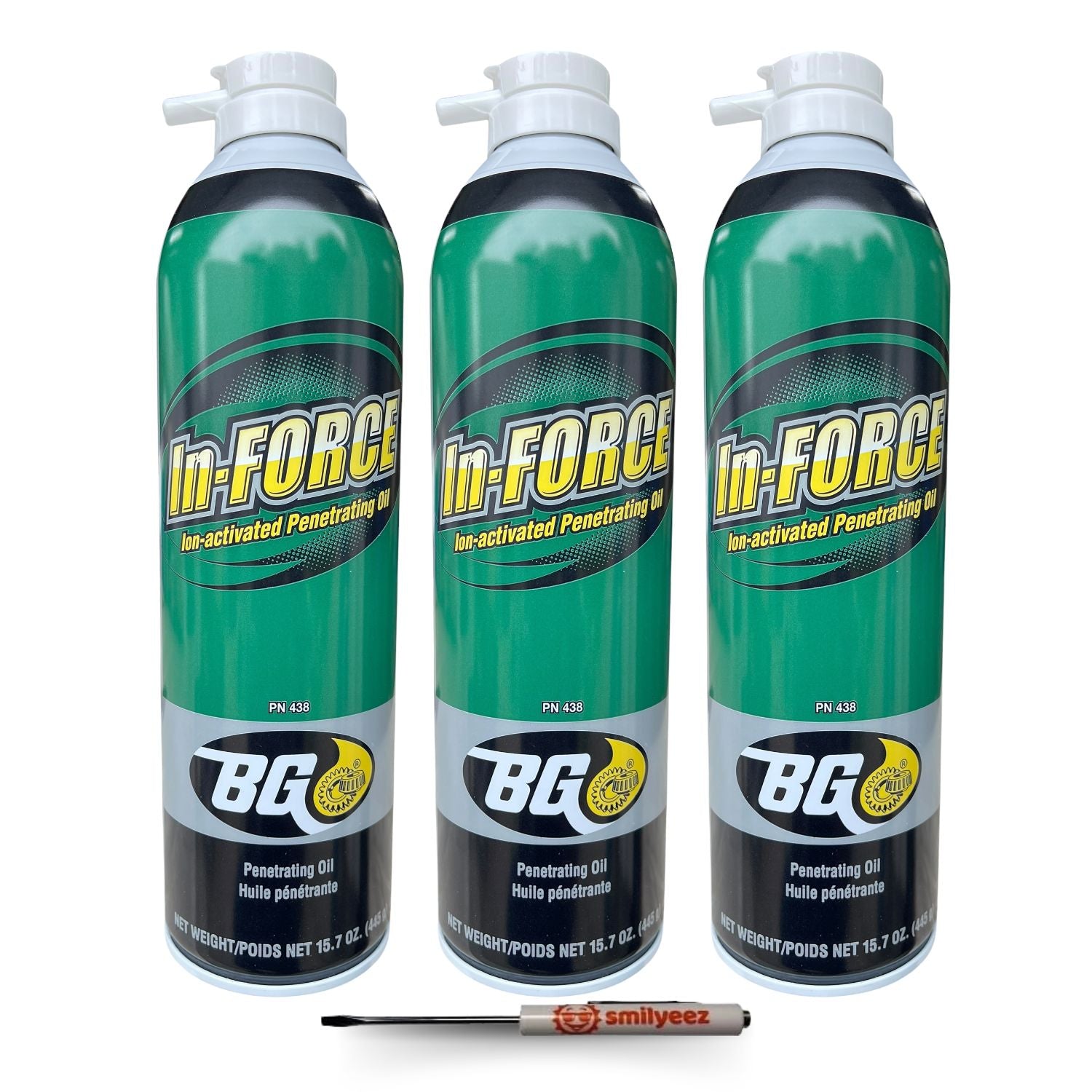 BG In-Force PN 438 with Smilyeez Pocket Screwdriver (3 Cans)