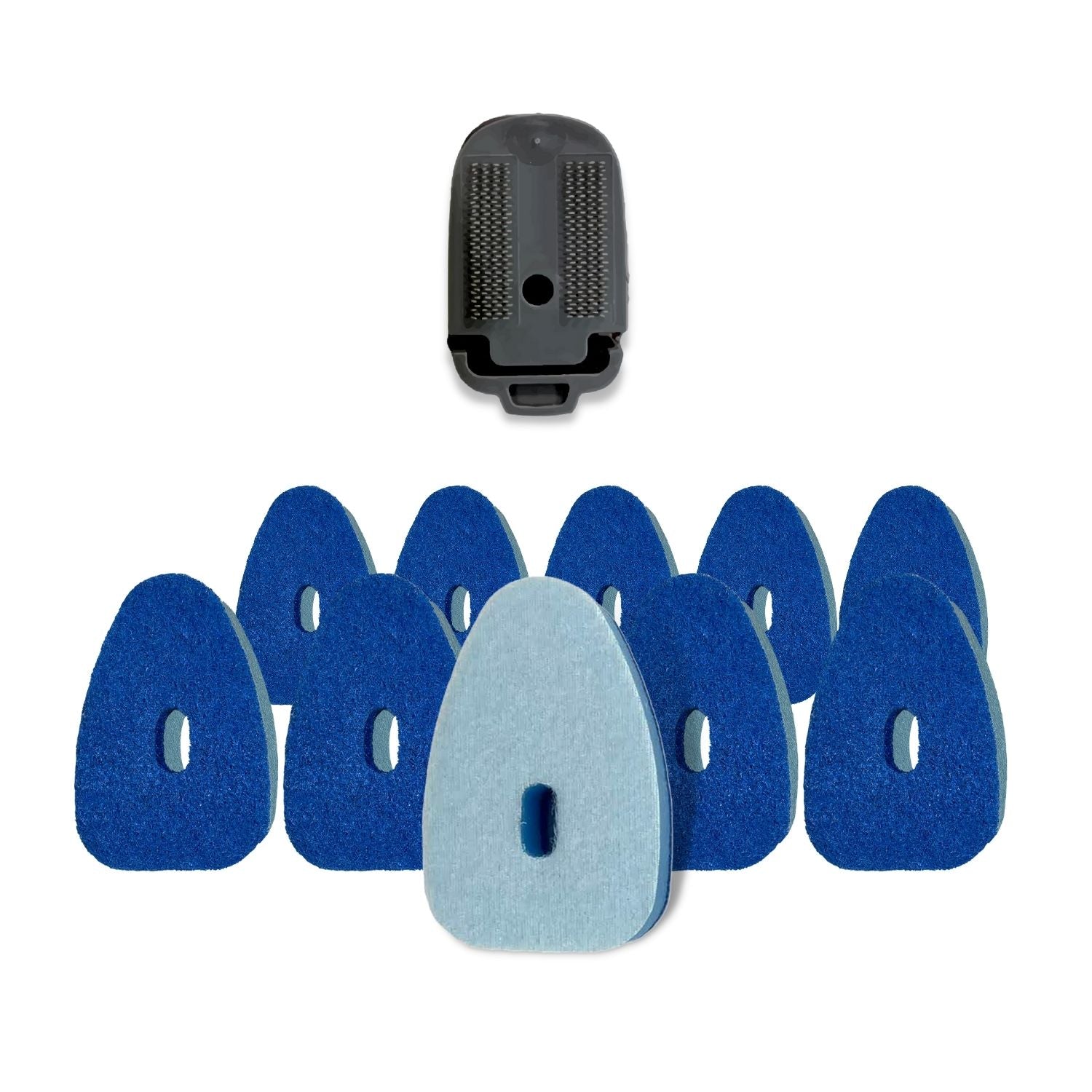Smilyeez No-Plastic Blue Non-Scratch Sponge Refill for Scotch-Brite's Dishwand Refill 10 Pack with Adapter
