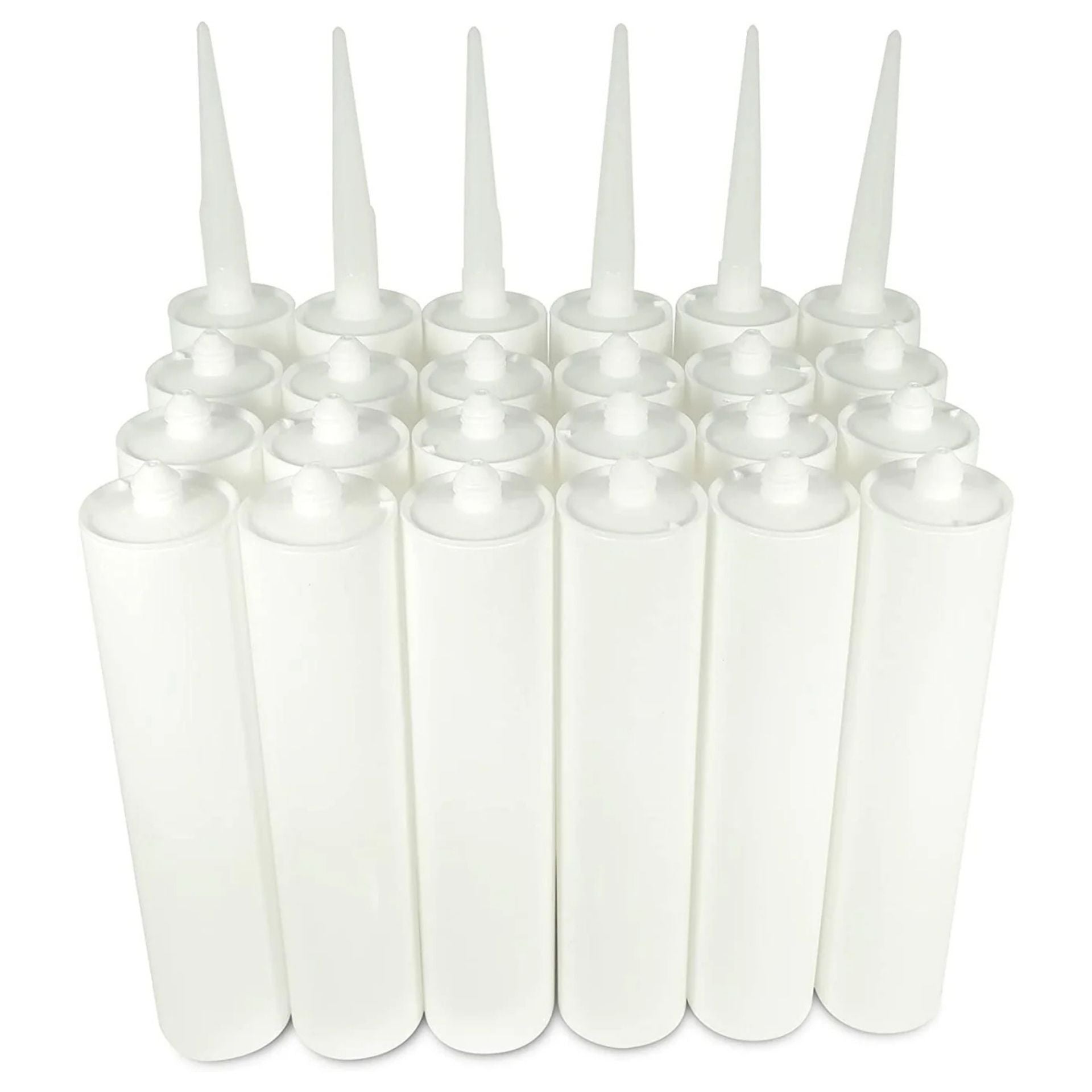 Empty Caulk Tube Fillable Caulking Cartridge with Removable Tip 24 Pack