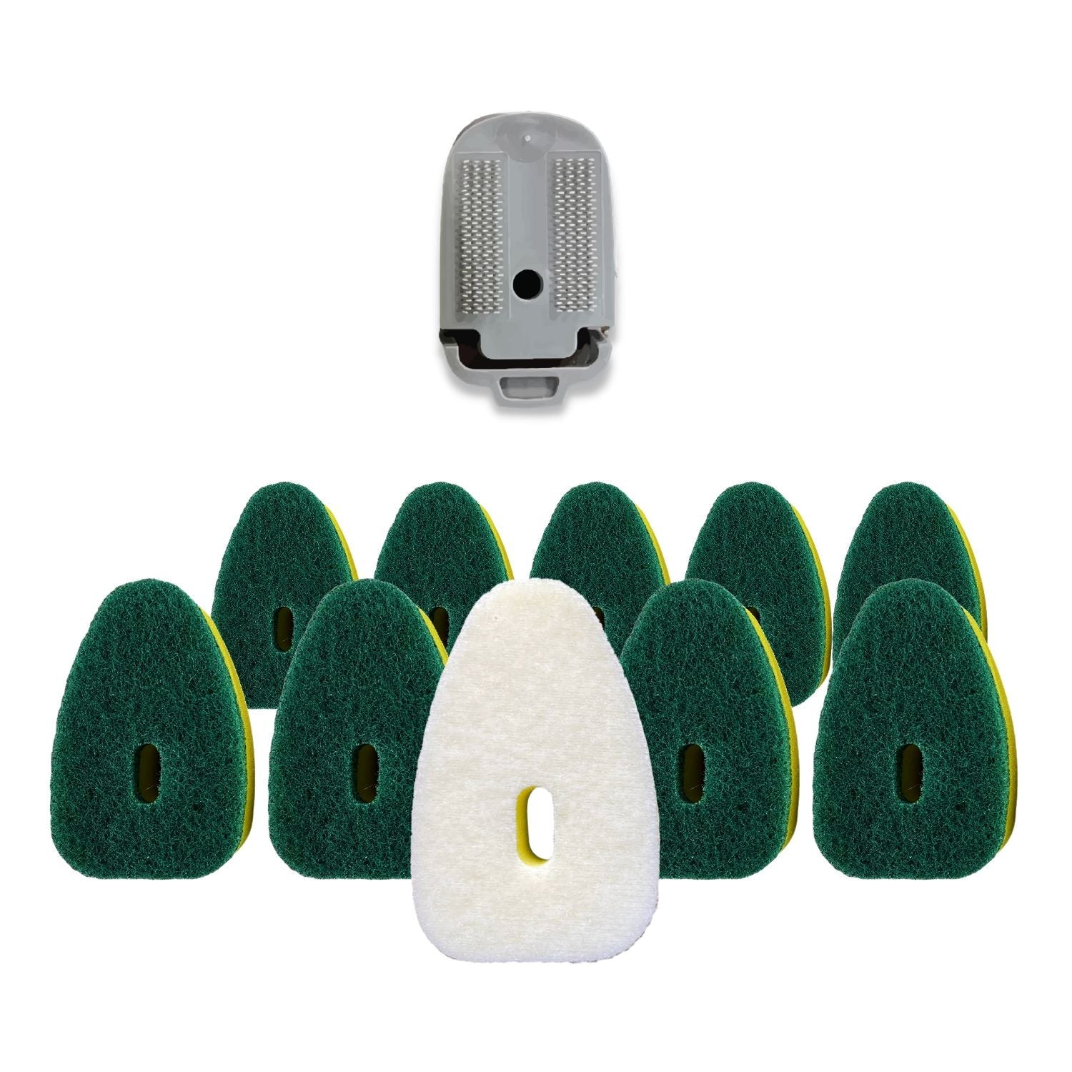 Smilyeez No-Plastic Heavy Duty Green Sponge Refill for Scotch-Brite's Dishwand Refill