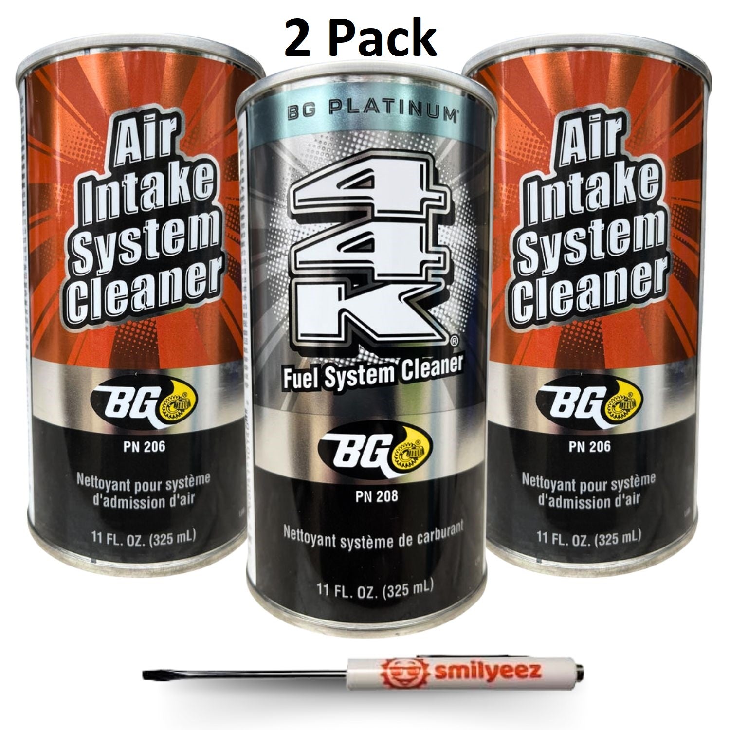 BG Fuel Induction Service Kit 2902 With Smilyeez Pocket Screwdriver (2 Kits)