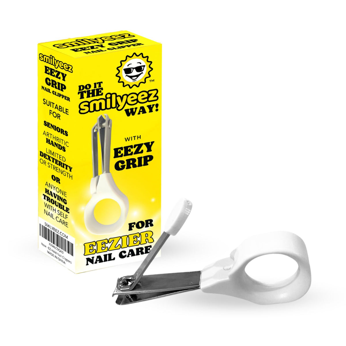 Original Smilyeez EEZY Grip Nail Clippers. EEZY to HOLD Hard to Drop