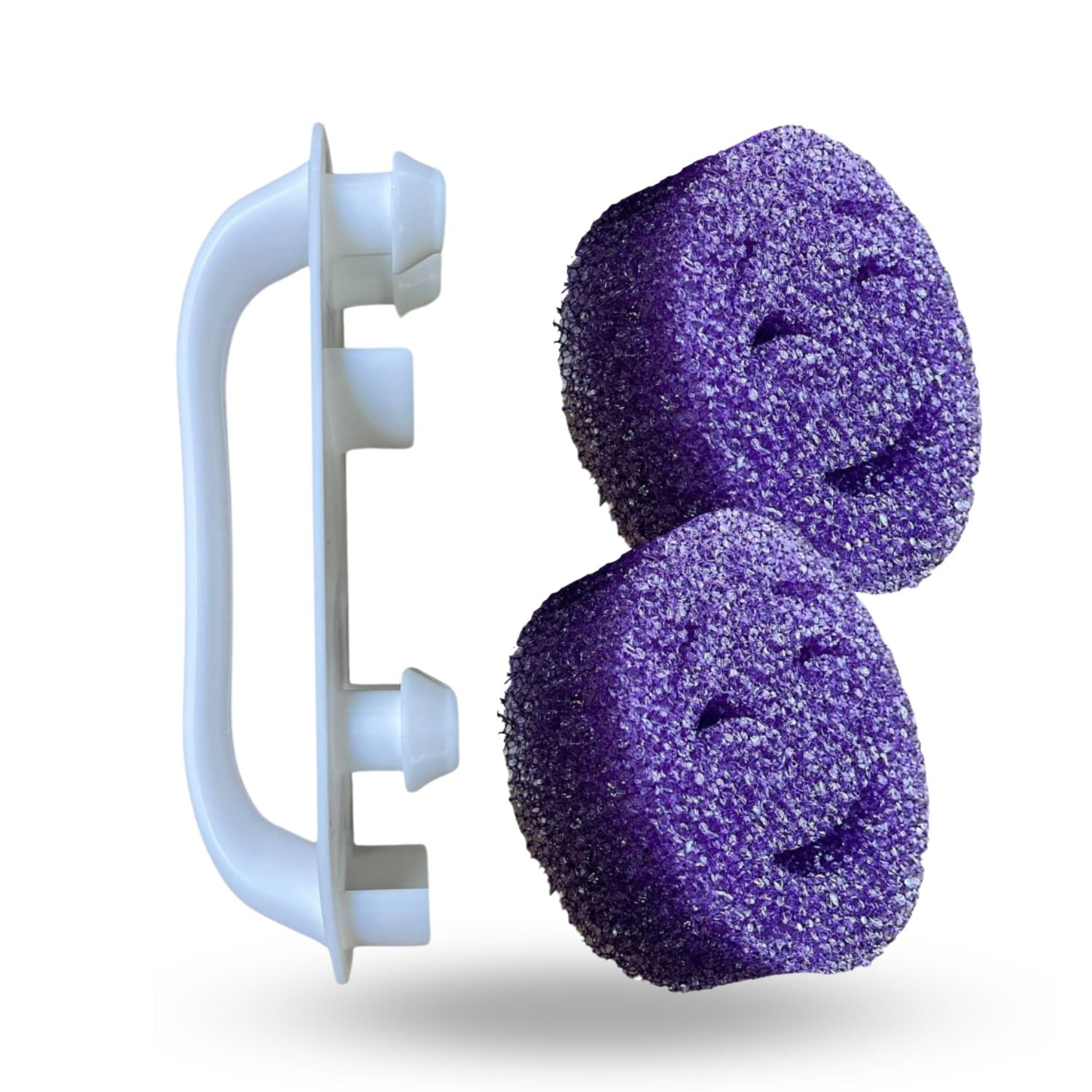 Scrub Moji Dual Scrubbing Sponge Handle With Scrub Moji Sponges