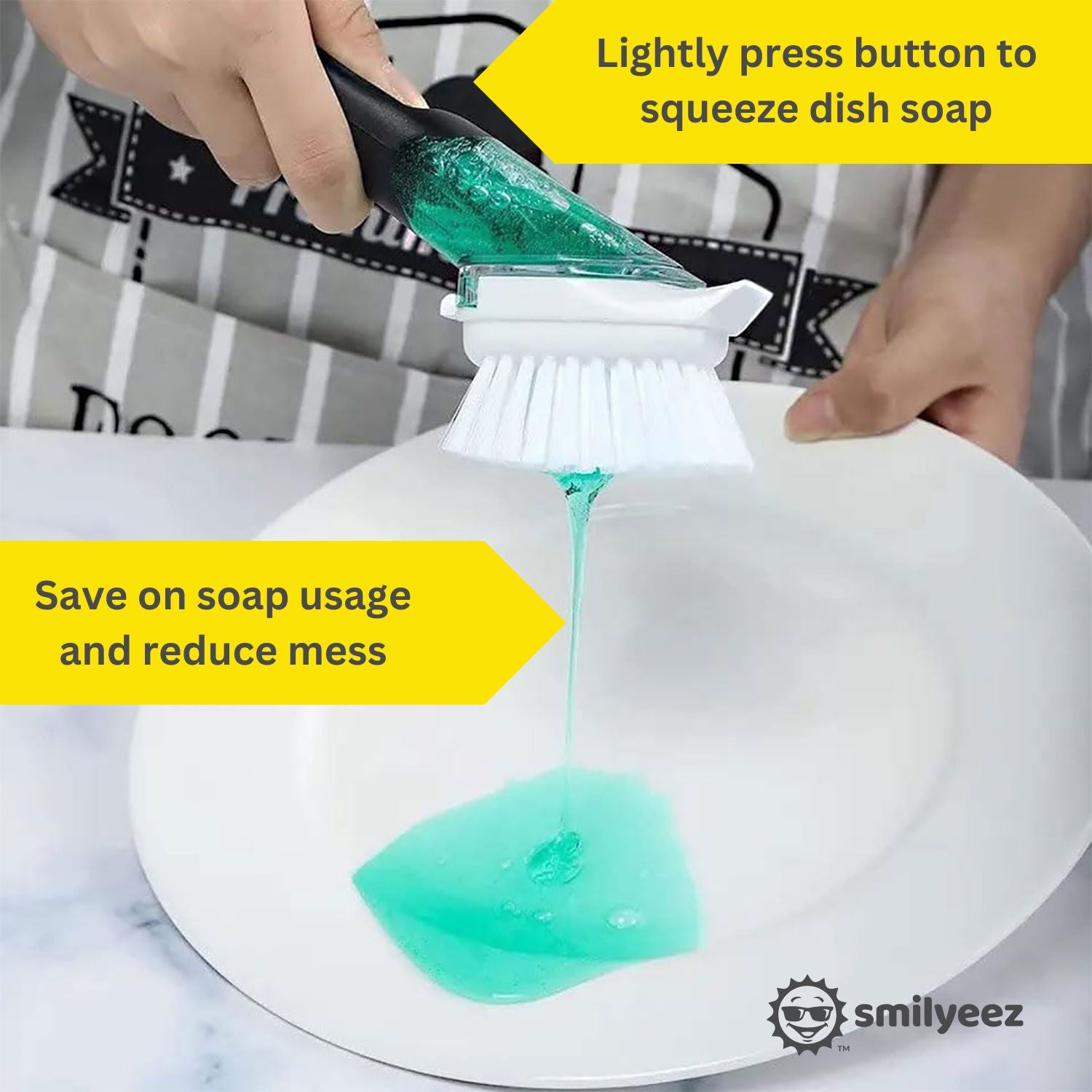 The Original Smiling Handle and Smilyeez Dishwand with 2 brushes