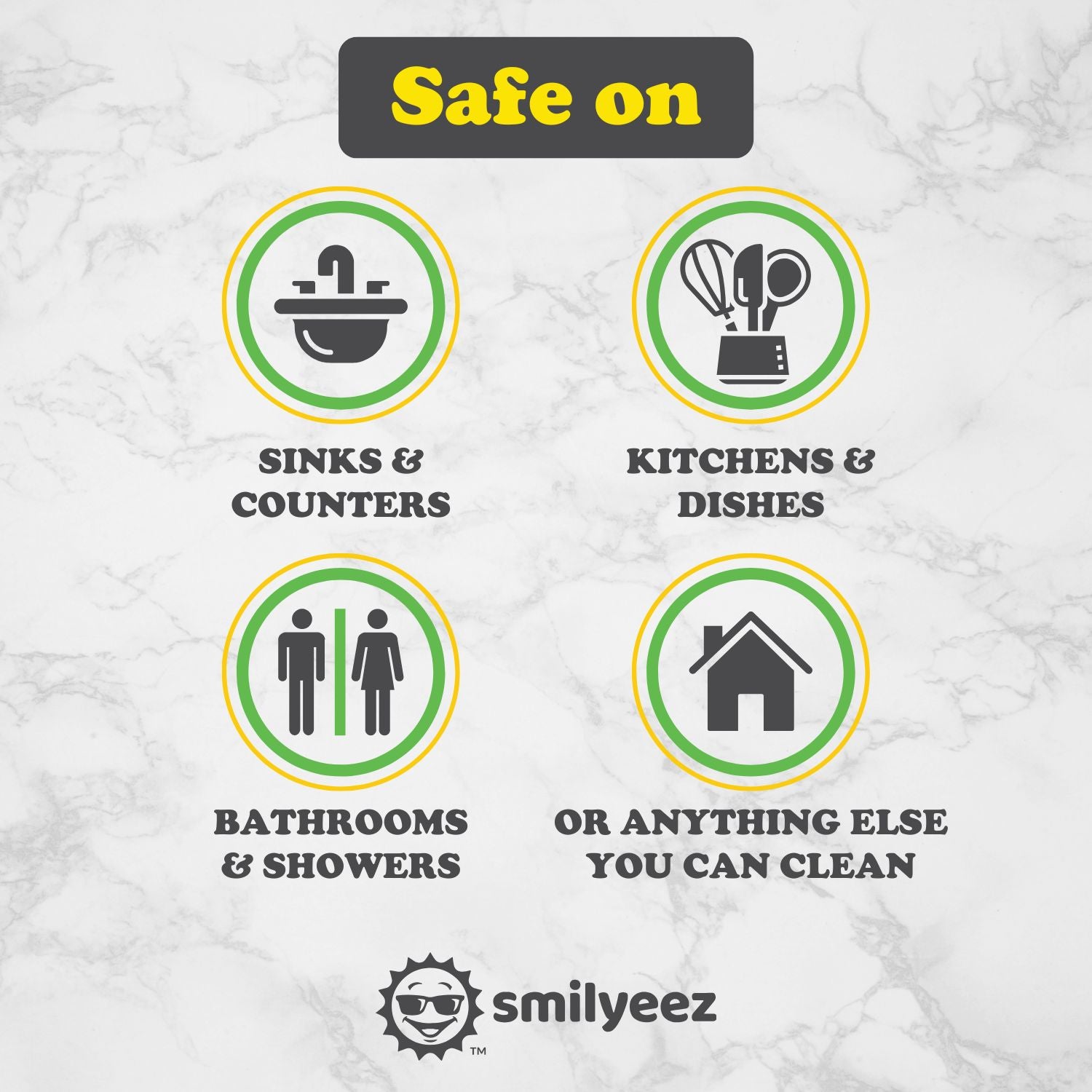 The Original Smiling Handle and Smilyeez Dishwand with 2 brushes