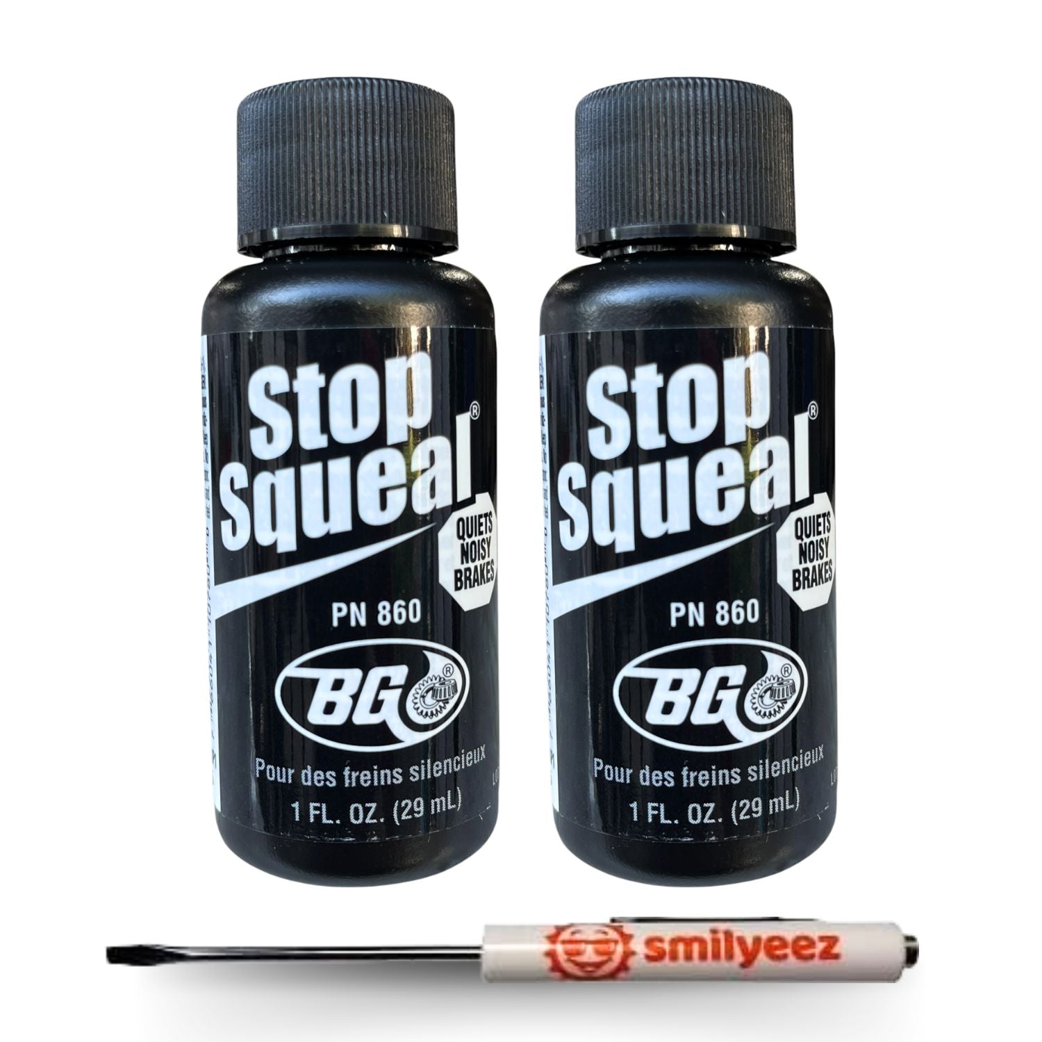 BG Stop Squeal - PN 860, 1 Oz Bottle with Pocket Screwdriver