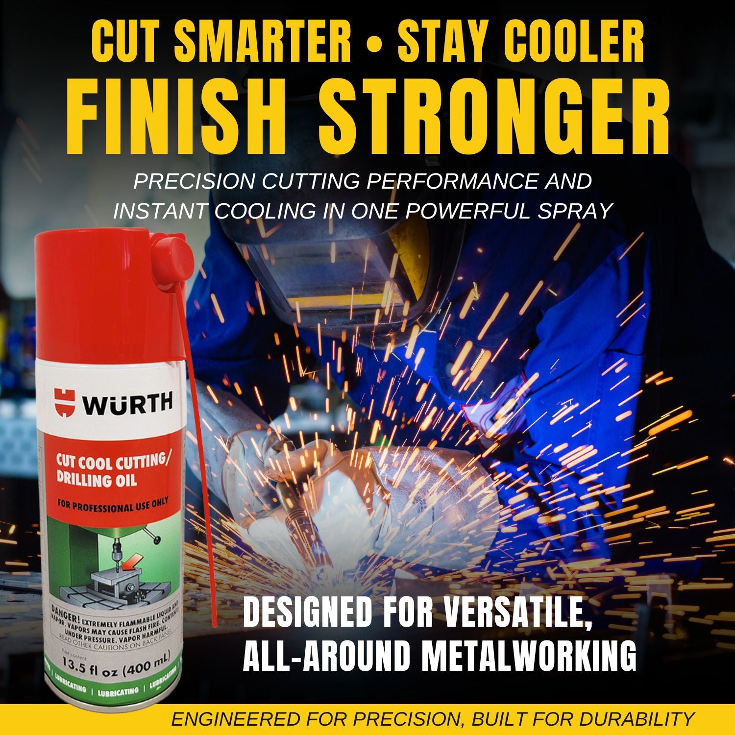 Wurth Cut Cool Cutting and Drilling Oil (13.5 oz) With a Pocket Screwdriver