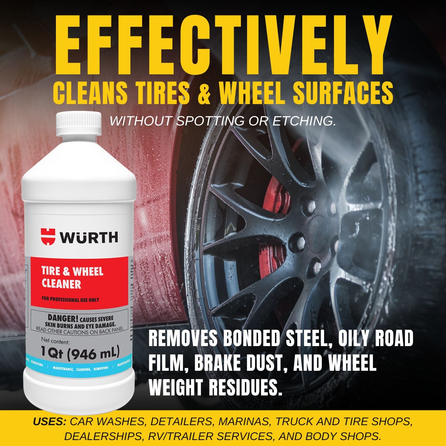 Wurth tire and wheel cleaner bottle