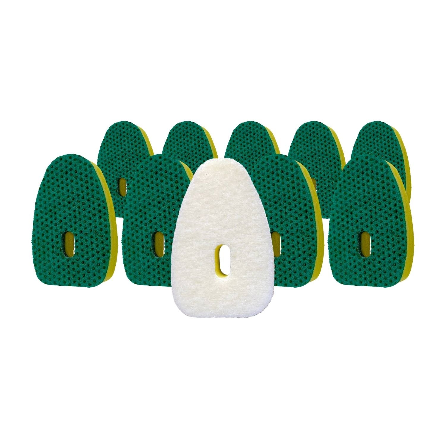 Smilyeez® Green Heavy Duty Dotted Sponge Refill for use with Dish Daddy – (10 Pack) Dish Daddy Refills – Sponge Replacement Head