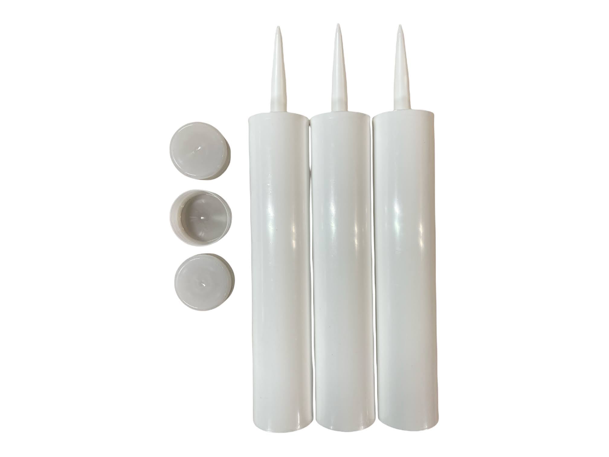 Empty Fillable Plastic Caulk Tube 900 ml. Also Know as 28 oz. 32 oz. Large Size and Quart Size Caulk Tube