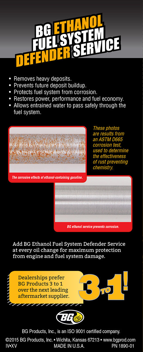 BG RF-7 Oil Treatment PN 107 & BG CF5 Fuel System Cleaner PN 203 With Smilyeez Pocket Screwdriver