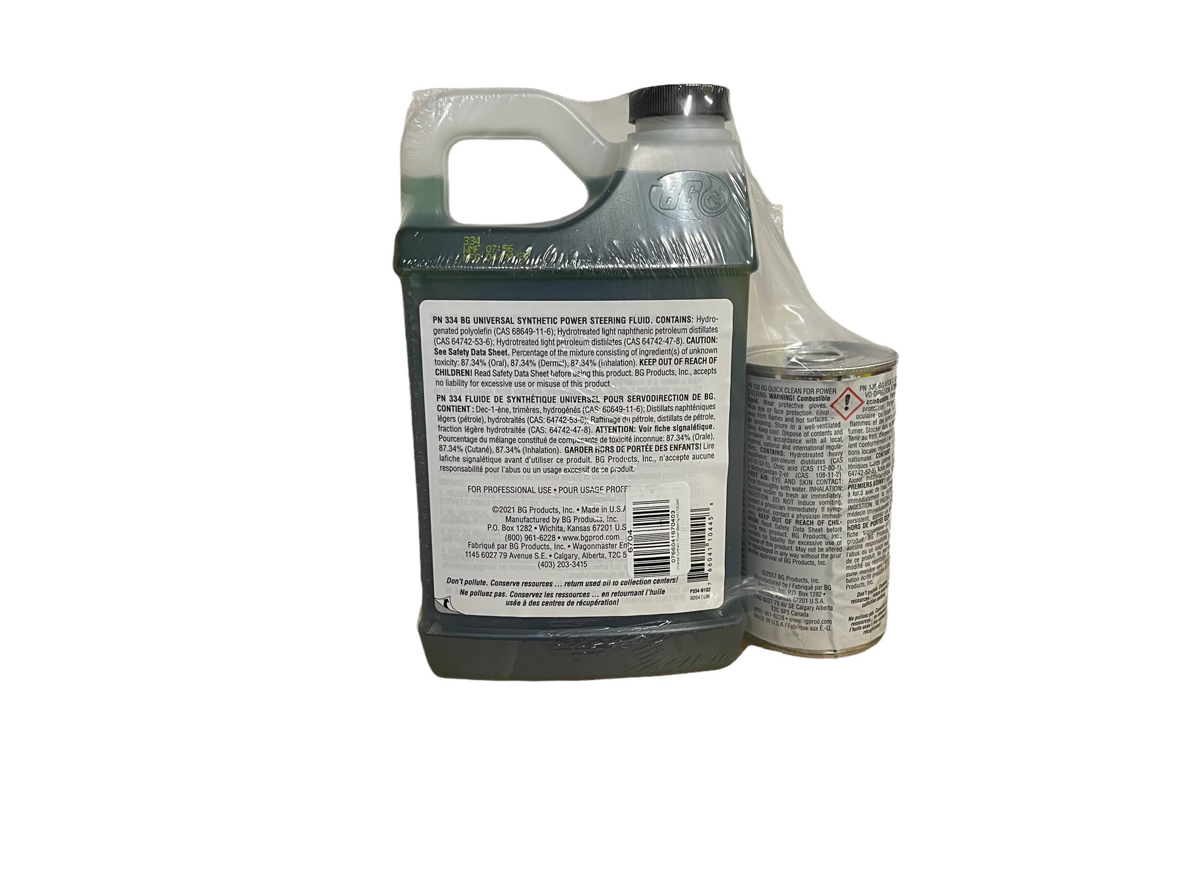 BG K6704 Power Steering Flush Kit Pentosin Based Universal Fluid & Quick Clean