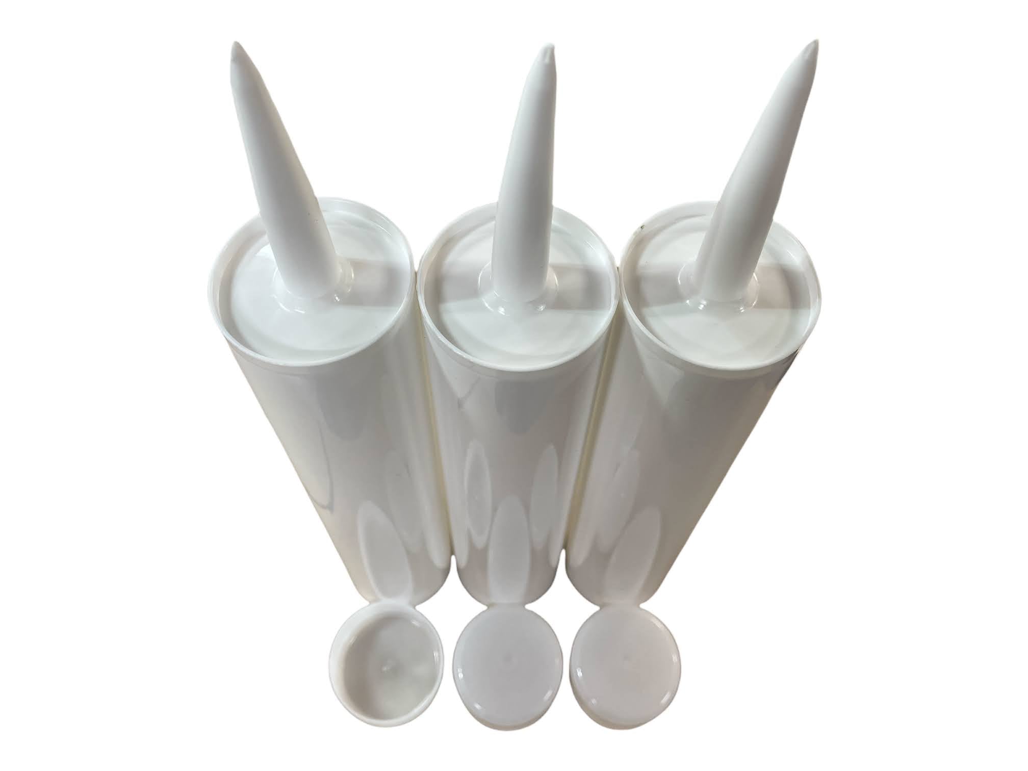 Empty Fillable Plastic Caulk Tube 900 ml. Also Know as 28 oz. 32 oz. Large Size and Quart Size Caulk Tube