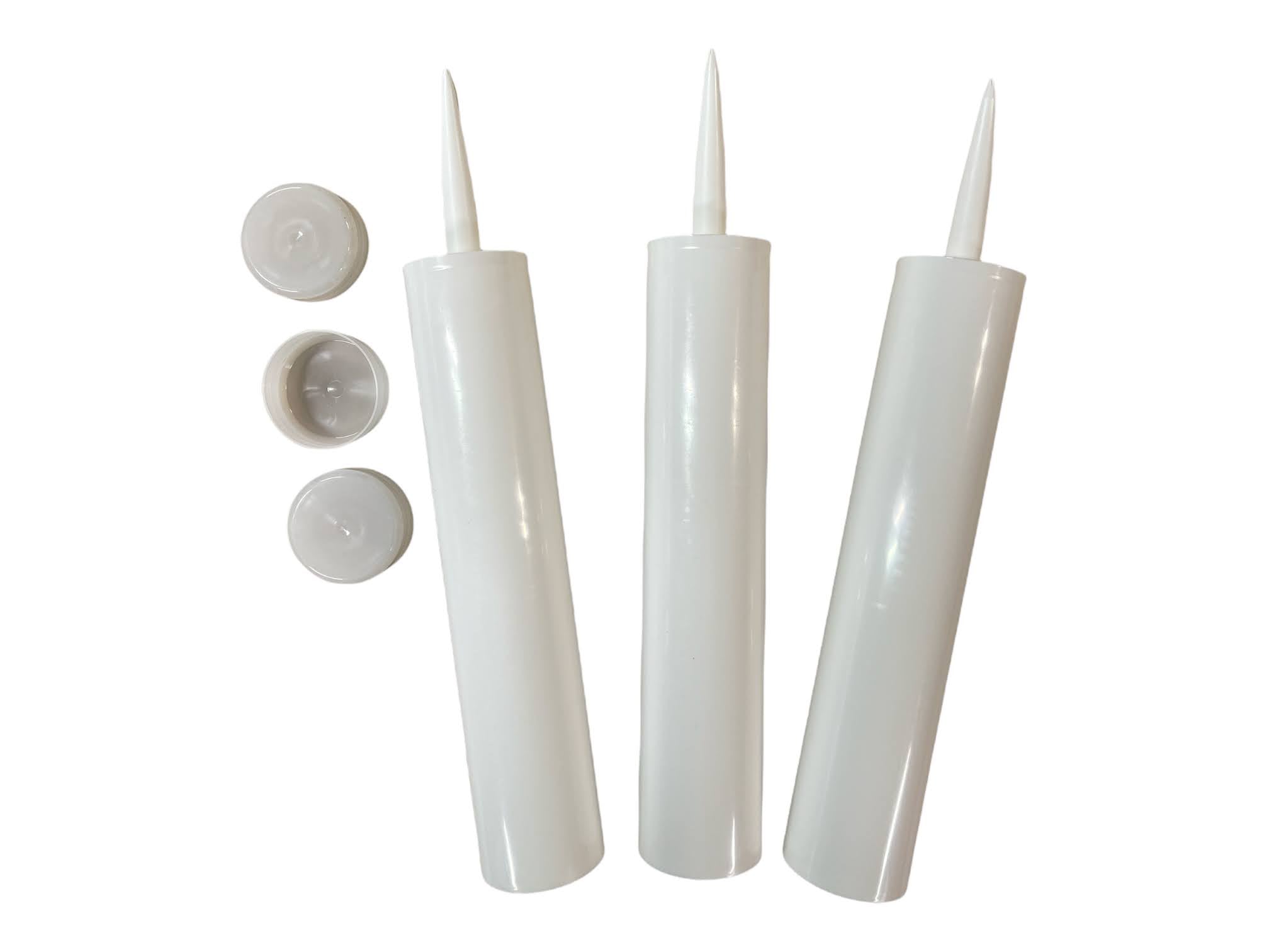 Empty Fillable Plastic Caulk Tube 900 ml. Also Know as 28 oz. 32 oz. Large Size and Quart Size Caulk Tube