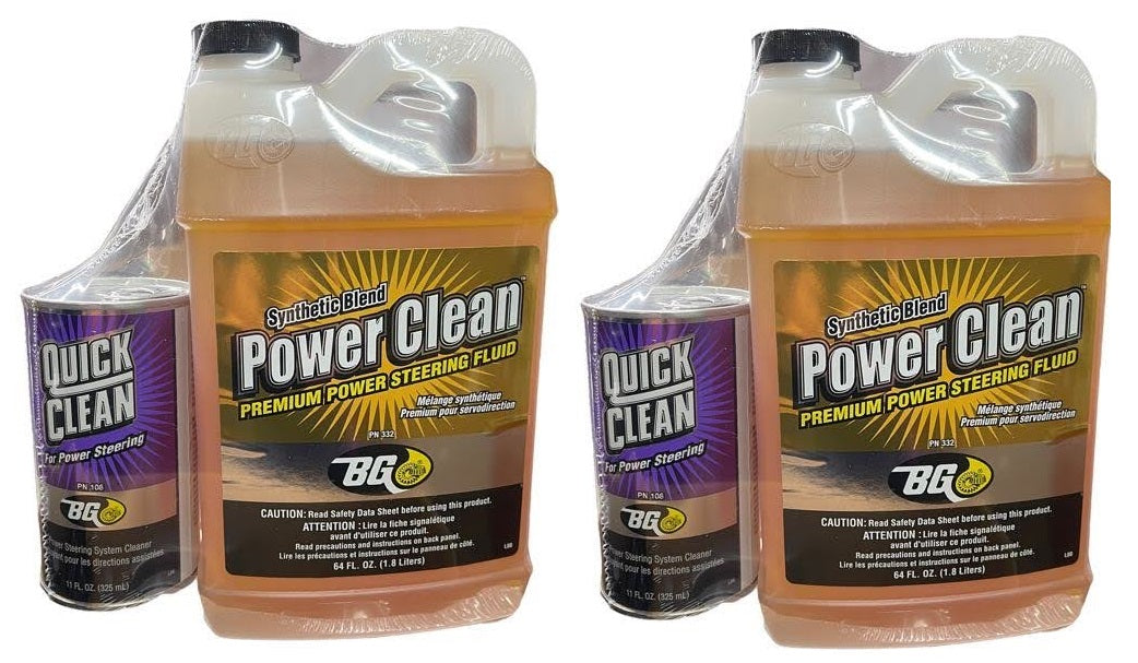 BG Power Clean Steering Flush Kit Clear Synthetic Blend Fluid PN K6700