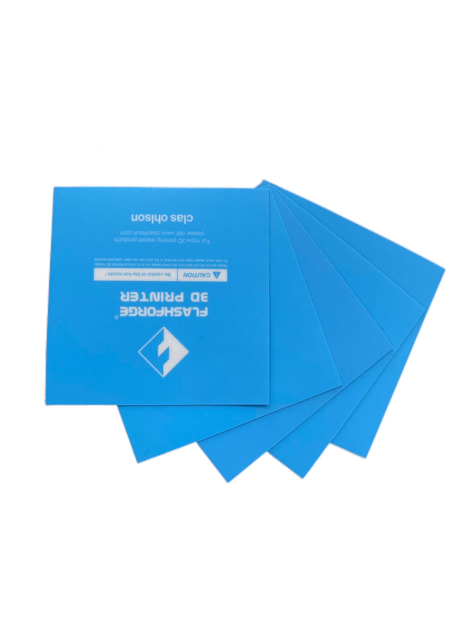 Blue Heated Bed Print Sticker For Build Plate Flashforge Finder 3D Printer 157 x 157mm 5 Pack