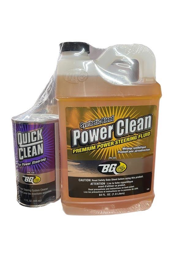 BG Power Clean Steering Flush Kit Clear Synthetic Blend Fluid PN K6700