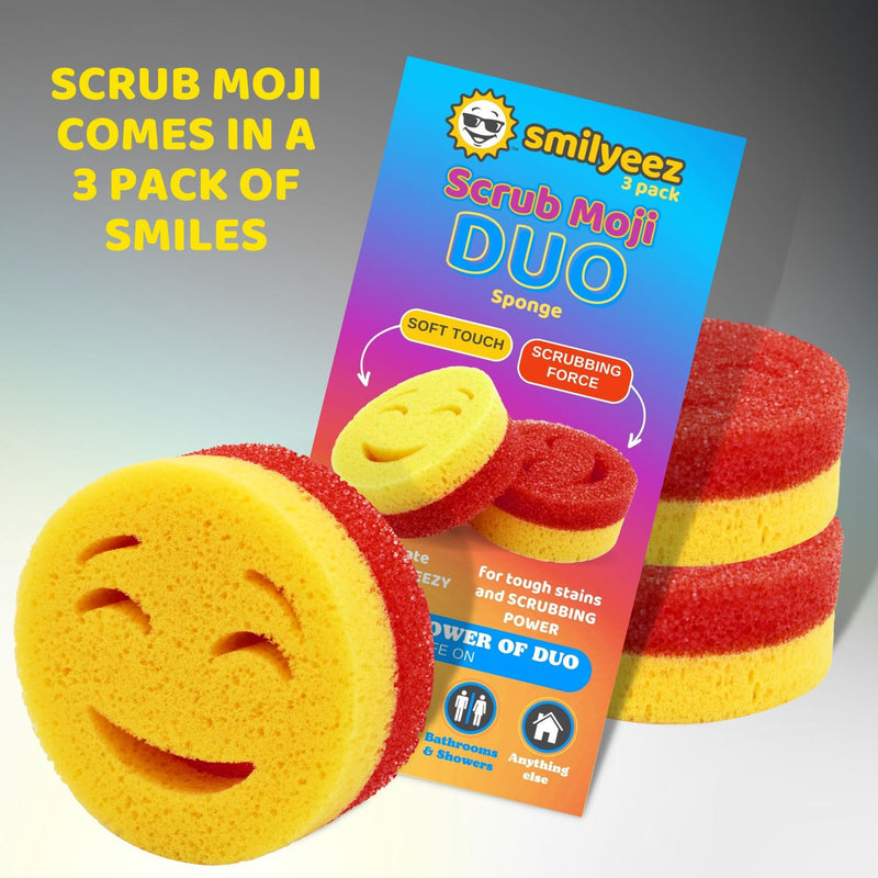 Scrub Moji DUO Scrubbing Sponge (Set of 3)