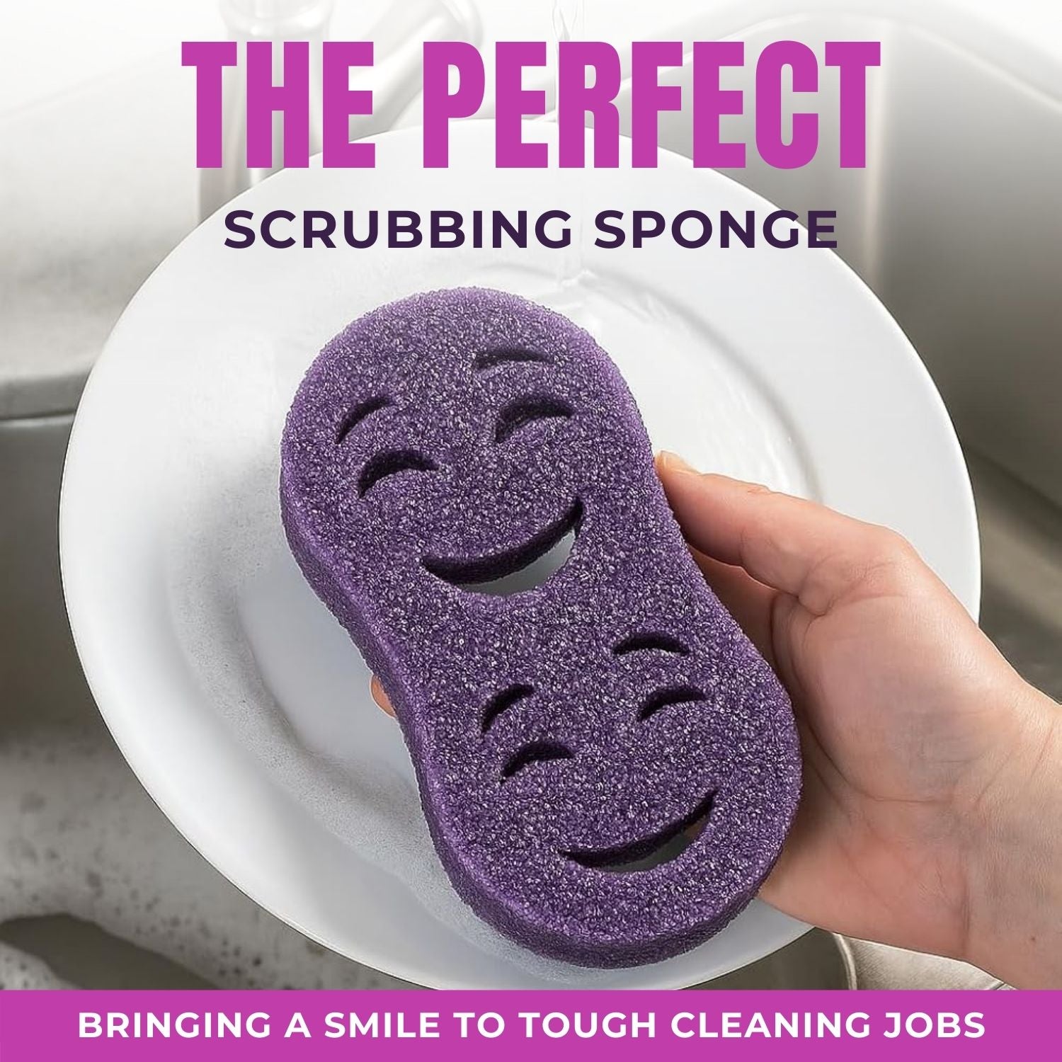 Smilyeez Double Size Scrub Moji Sponge 2-Pack