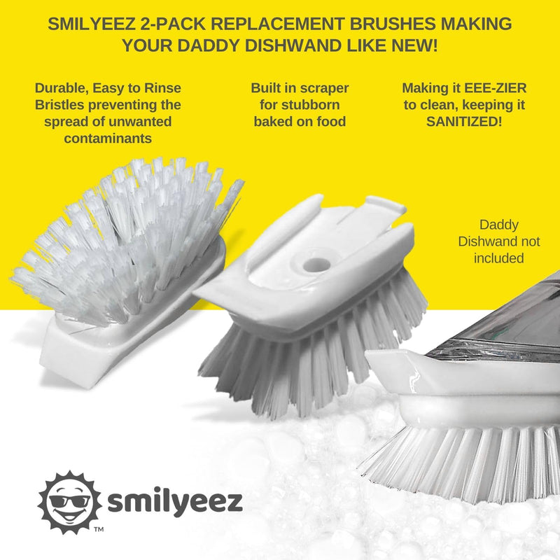 Smilyeez Original Smiling Sponge Handle Soap Dispensing Handle for Scrub  Daddy's Sponge (White) Second Generation 