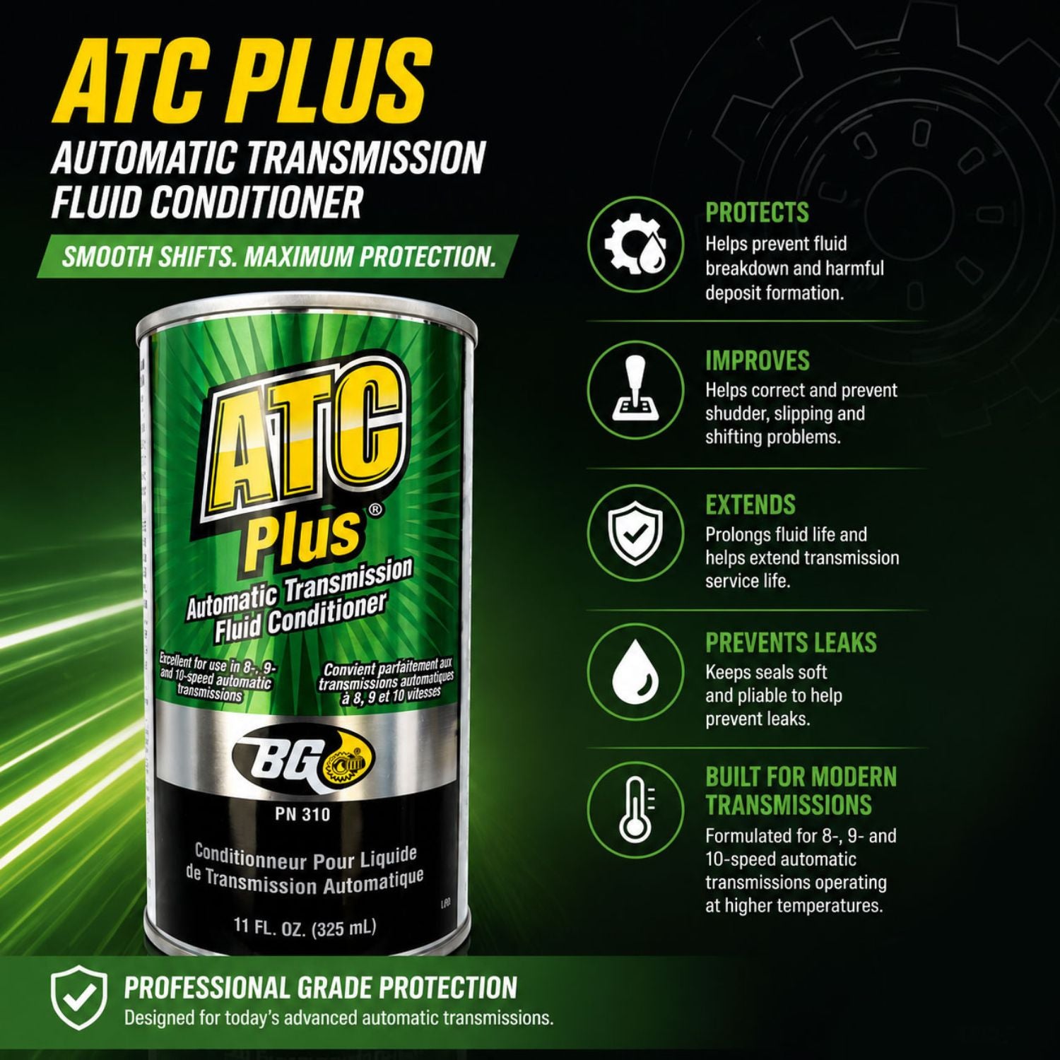 BG ATC PLUS AUTOMATIC TRANSMISSION CONDITIONER PN 310 With Pocket Screwdriver
