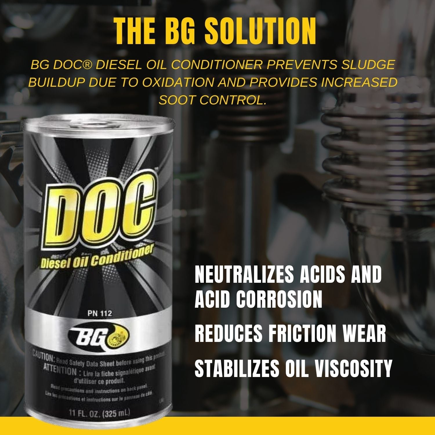 BG 245 Premium Diesel Fuel System Cleaner and BG DOC Diesel Oil Conditioner Cans with a Pocket Screwdriver