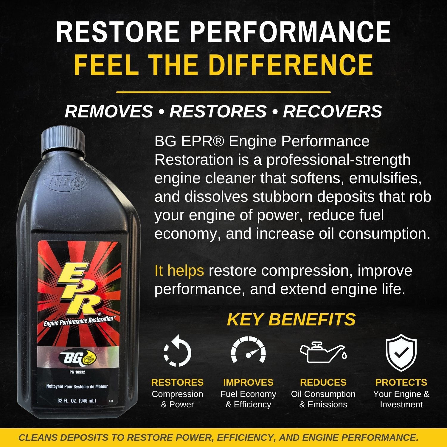 BG EPR Compression Engine Performance Restoration (32 oz Bottle) with Pocket Screwdriver (Copy)