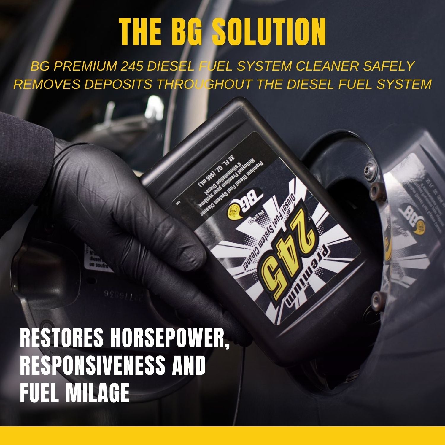 BG 245 Premium Diesel Fuel System Cleaner PN 24532 Lifestyle