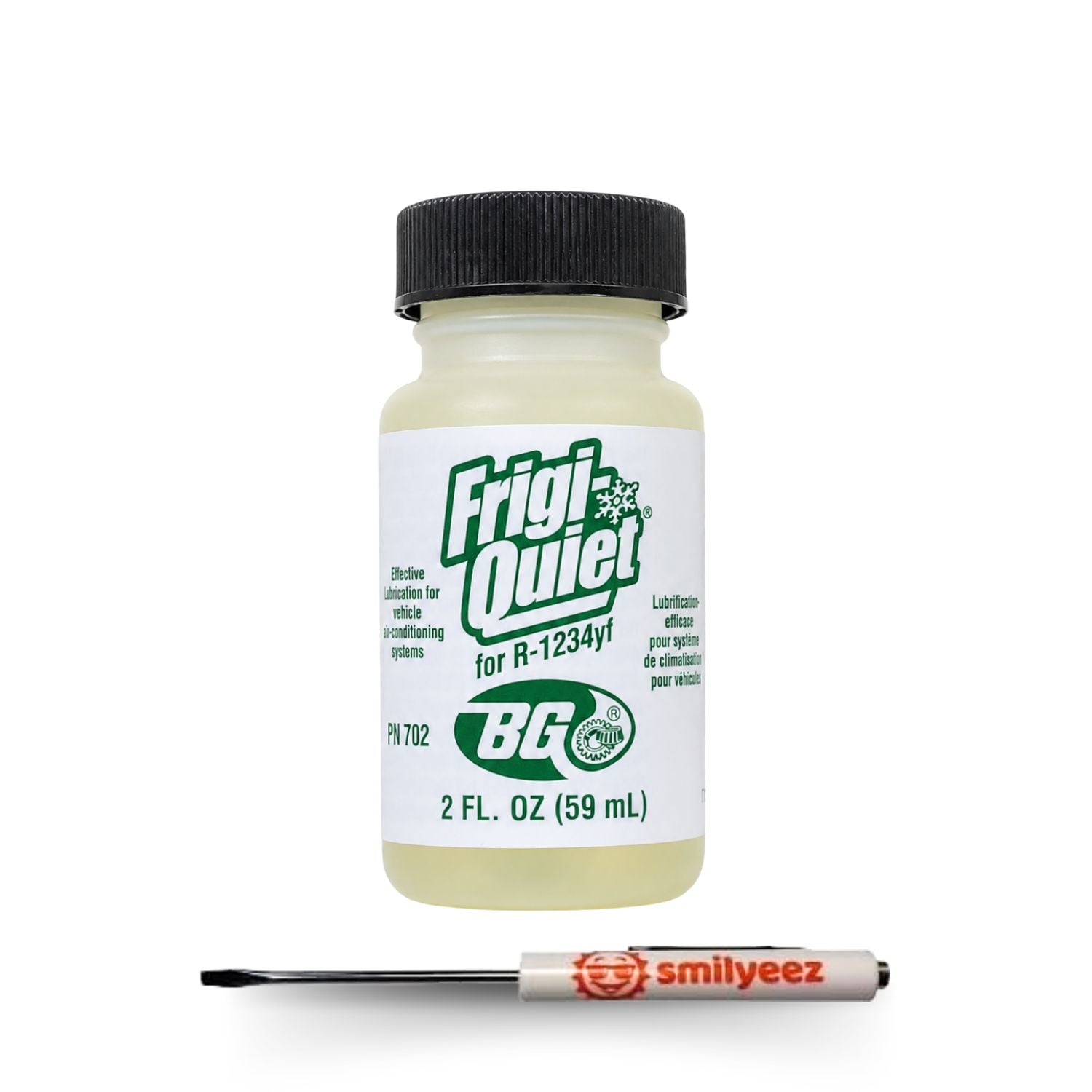 BG Frigi-Quiet for R-1234yf PN 702 2 Ounce Bottle With Pocket Screwdriver