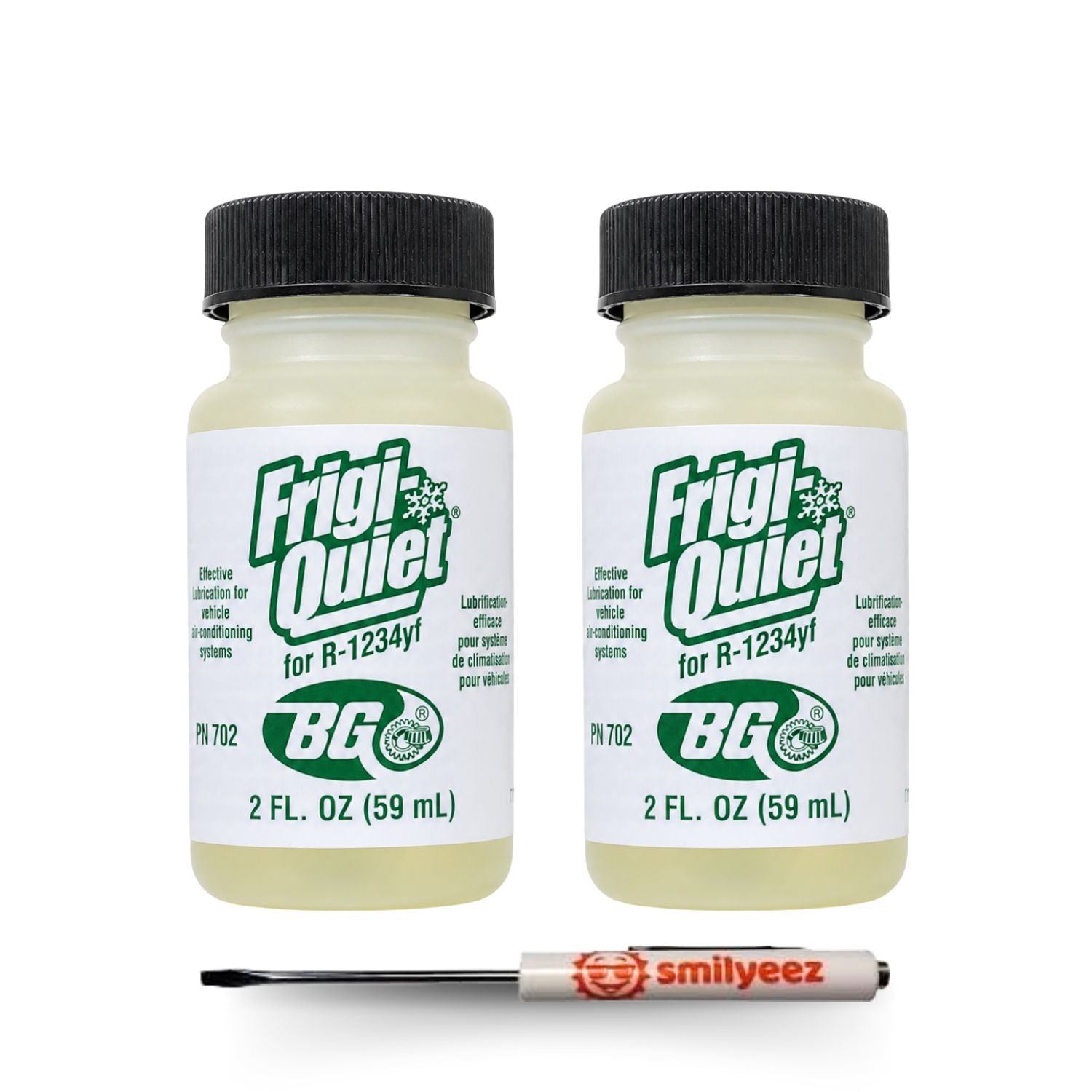 BG Frigi-Quiet for R-1234yf PN 702 2 Ounce Bottle With Pocket Screwdriver