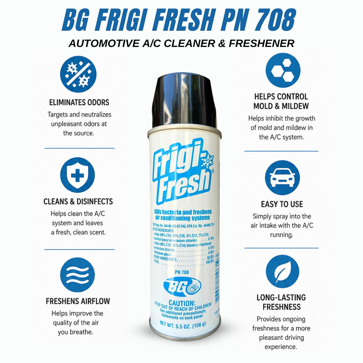 BG Frigi Clean KIt  - Frigi Fresh PN 708 Infographic