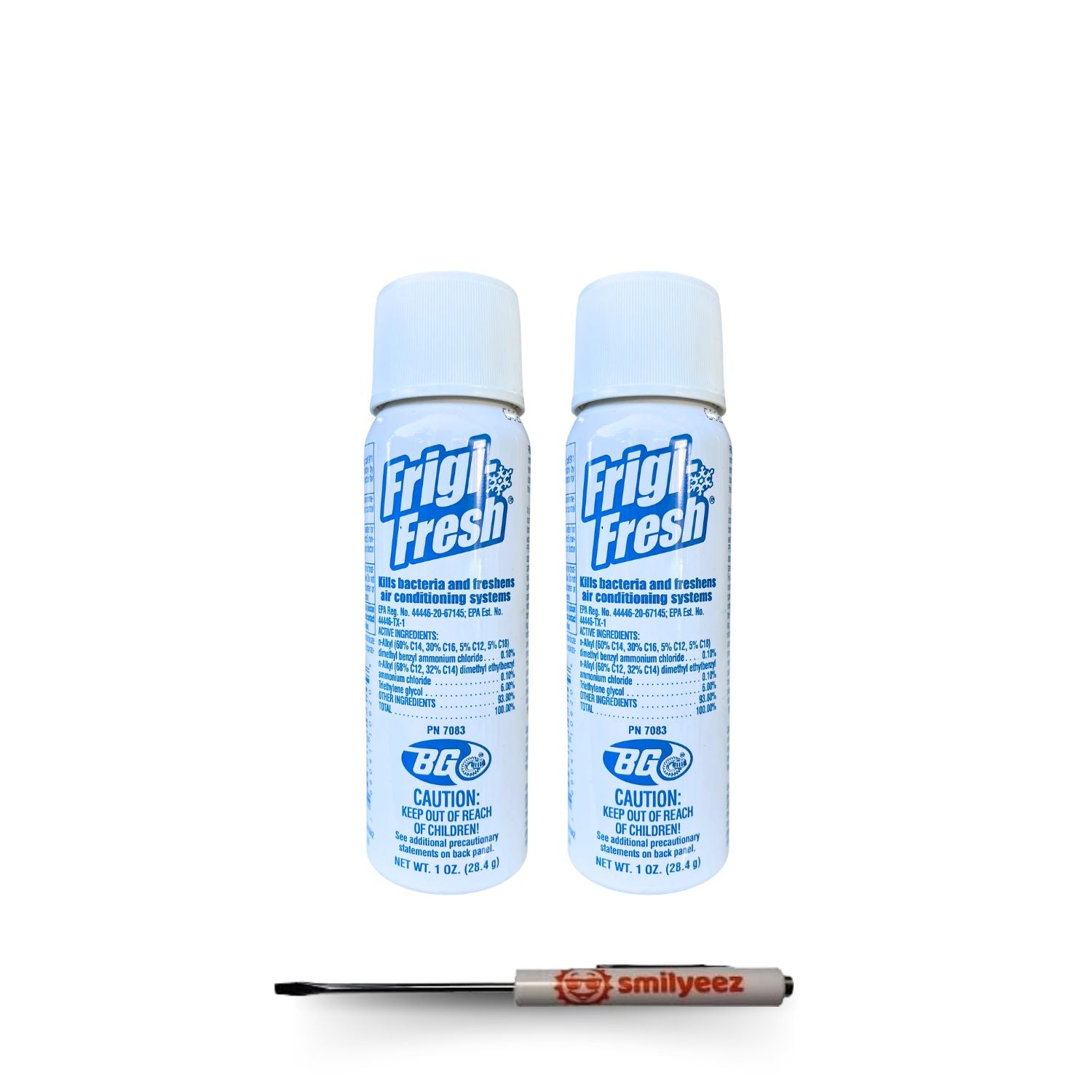 BG Frigi-Fresh® Automotive Air Conditioning Cleaner and Freshener Small 1 oz Spray Can PN 7083 with Pocket Screwdriver