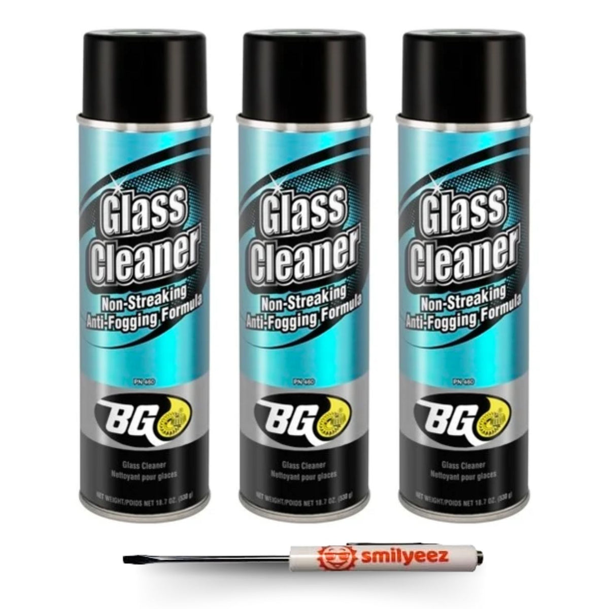 BG Glass Cleaner PN 460 18.7 oz Can With Pocket Screwdriver