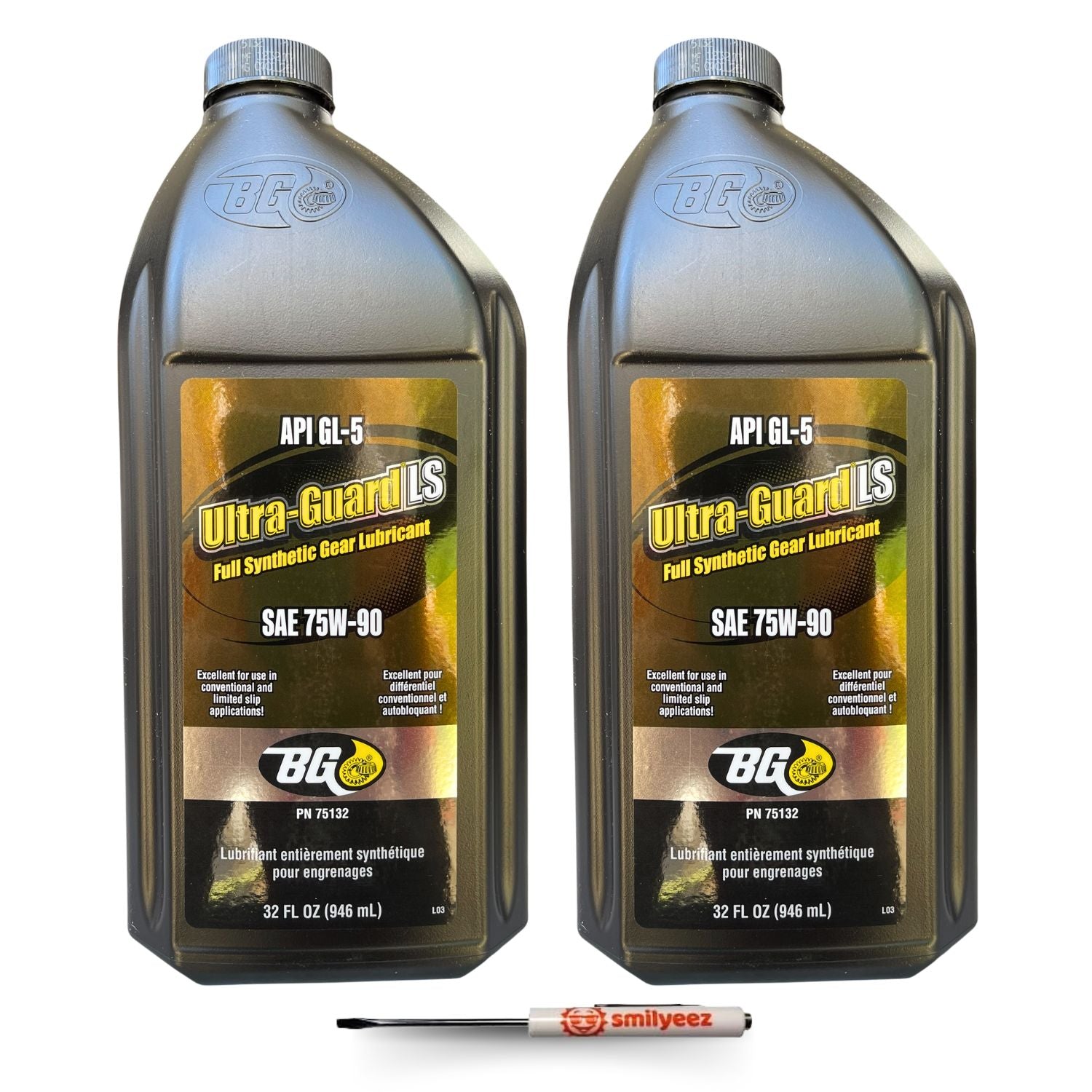 BG Ultra-Guard LS Full Synthetic Gear Lubricant SAE 75W-90 PN 75132 with Pocket Screwdriver